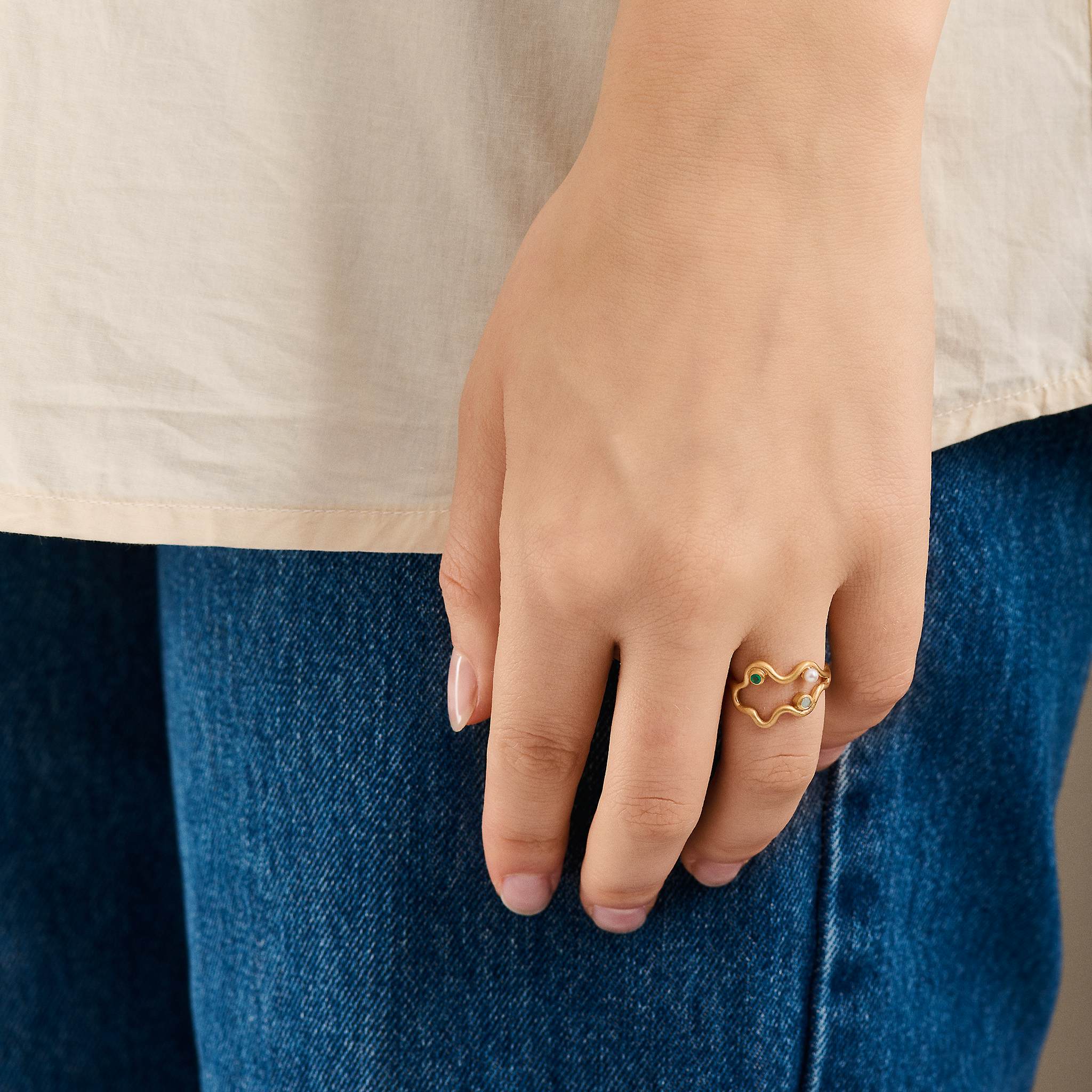 Cove Ring from Pernille Corydon in Goldplated-Silver Sterling 925
