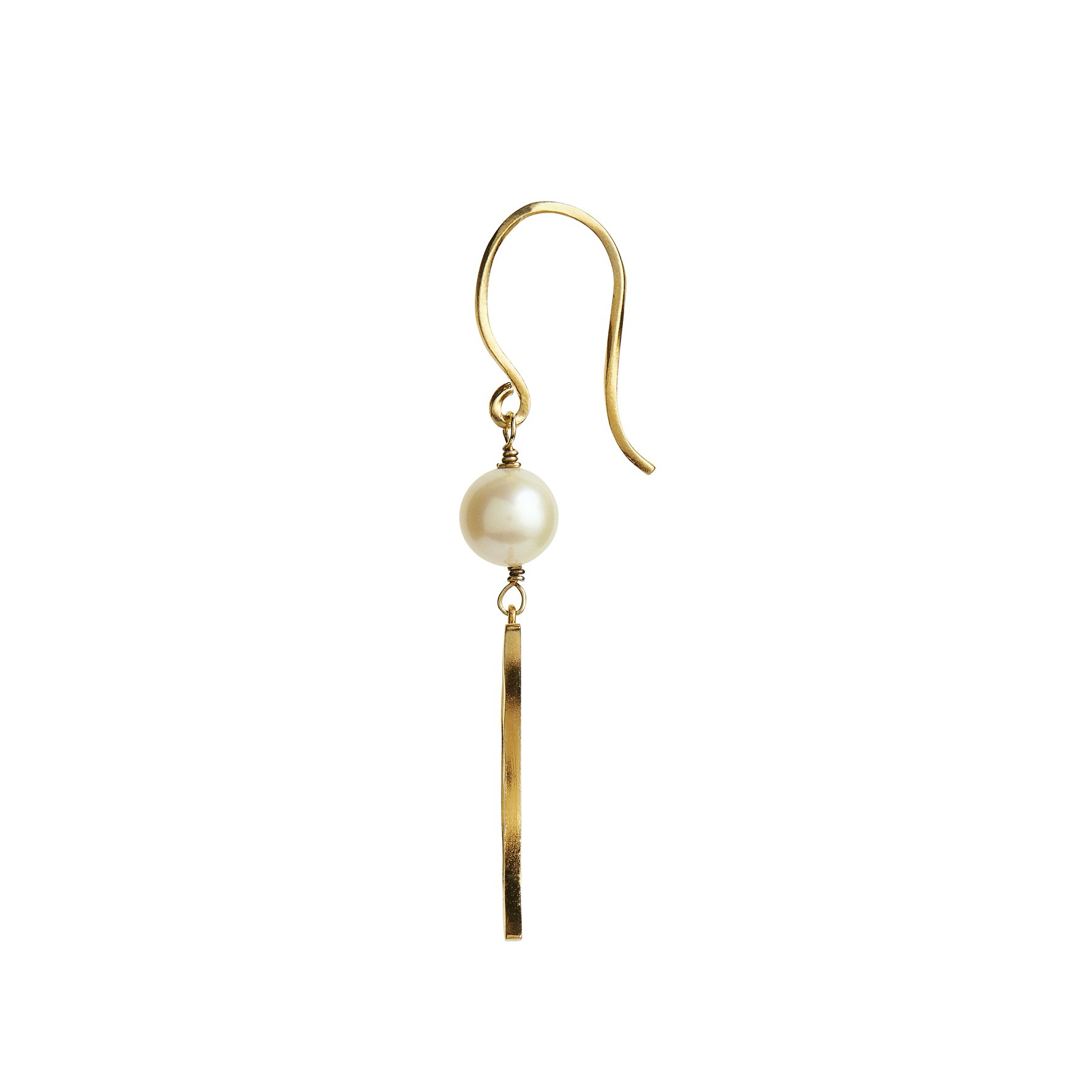 Bella Moon Earring With Pearl fra STINE A Jewelry i Forgyldt-Sølv Sterling 925