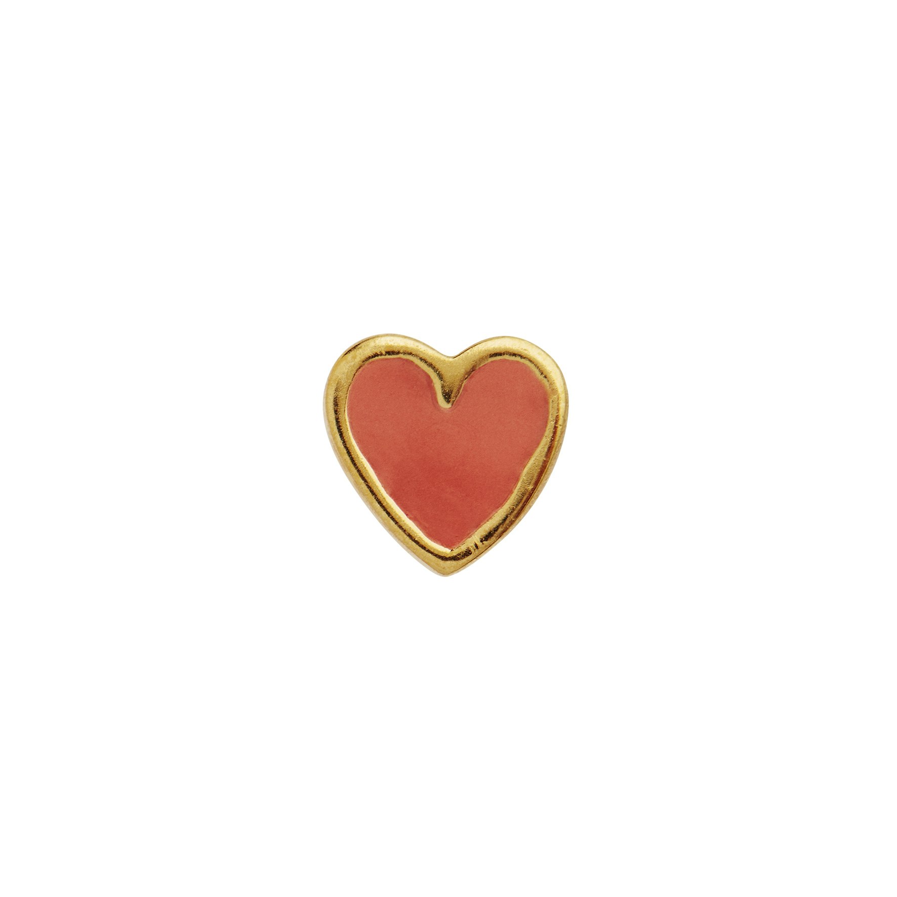 Petit Love Heart Coral Earstick fra STINE A Jewelry i Forgylt-Sølv Sterling 925