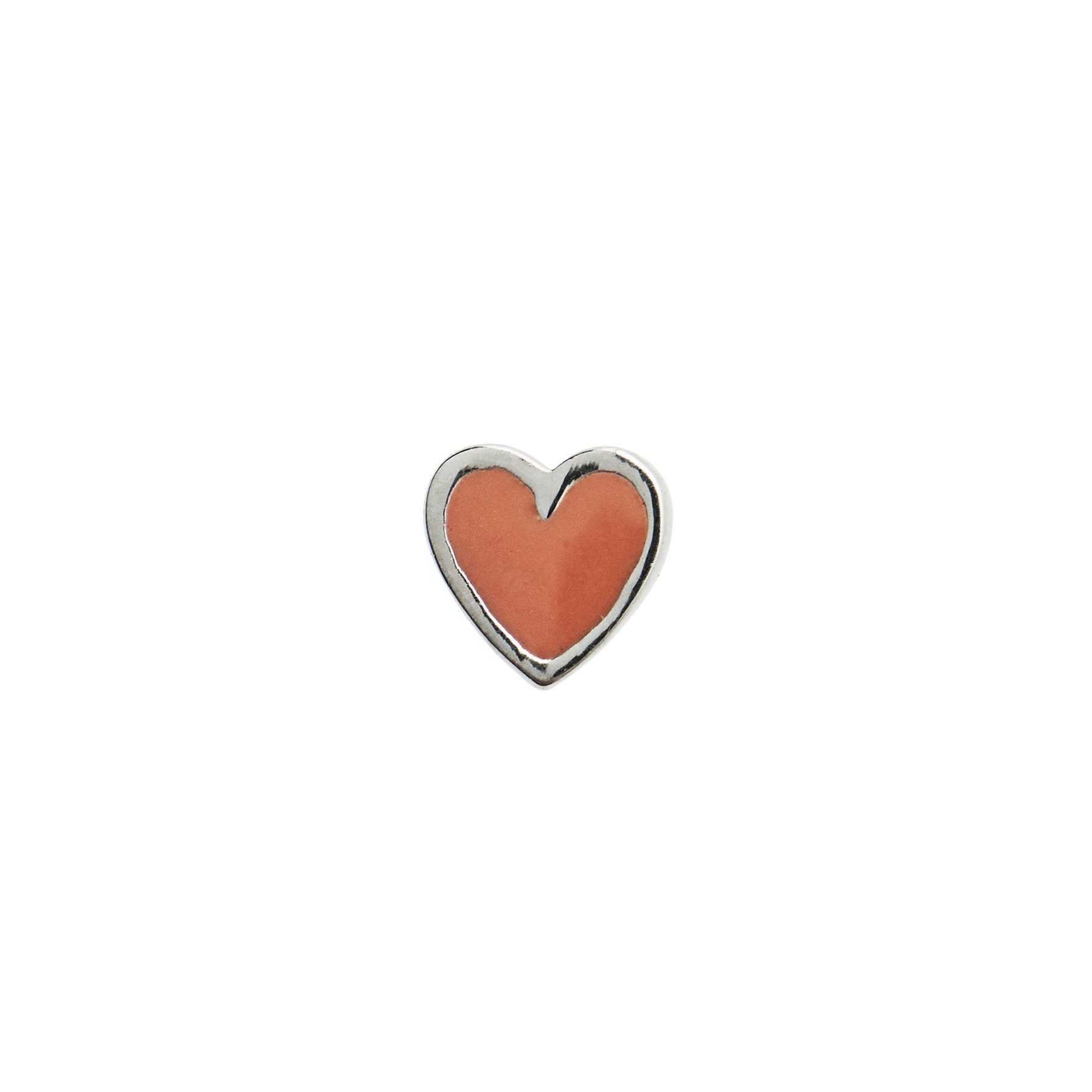 Petit Love Heart Coral Earstick fra STINE A Jewelry i Sølv Sterling 925