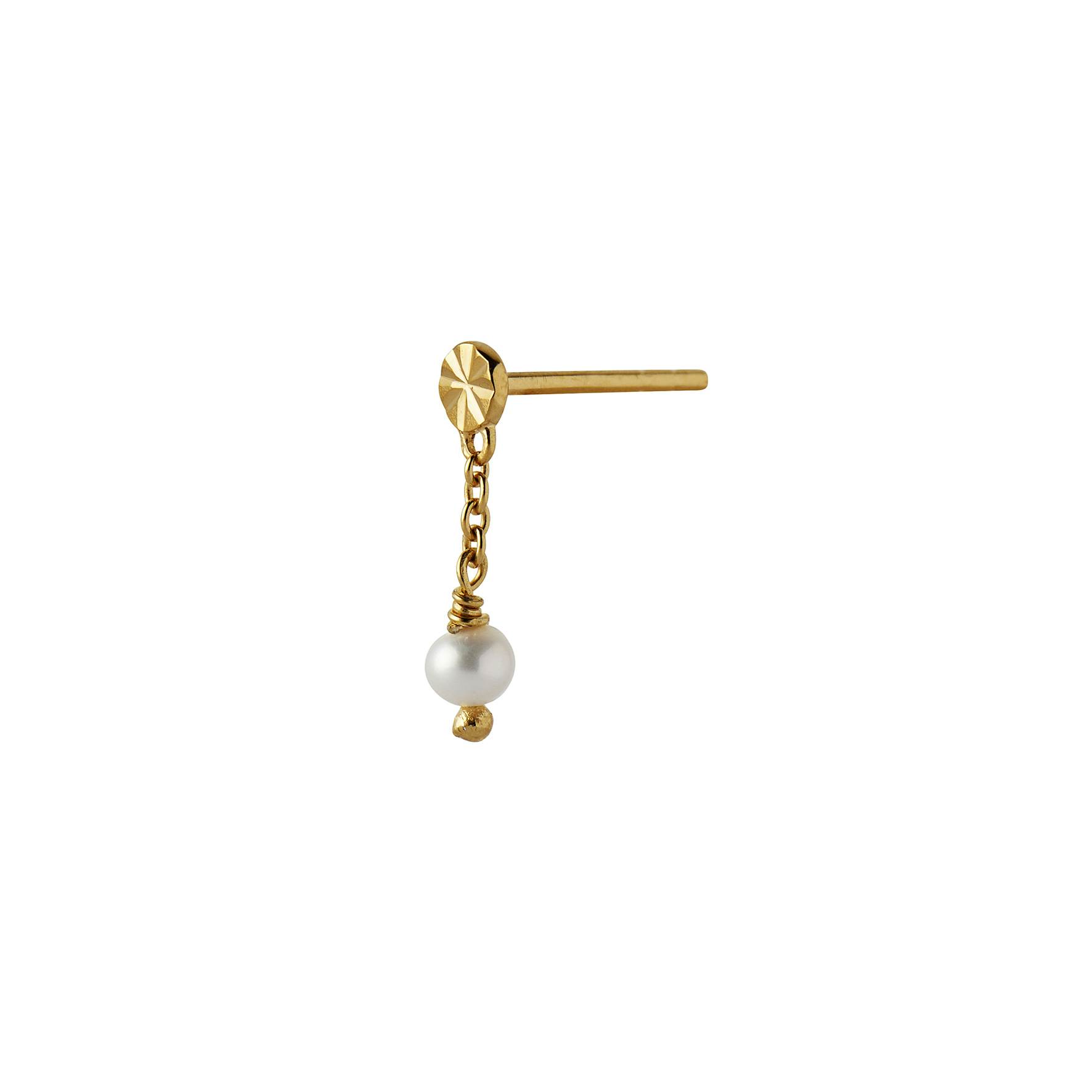 Tres Petit Etoile Earring With Pearl fra STINE A Jewelry i Forgyldt-Sølv Sterling 925