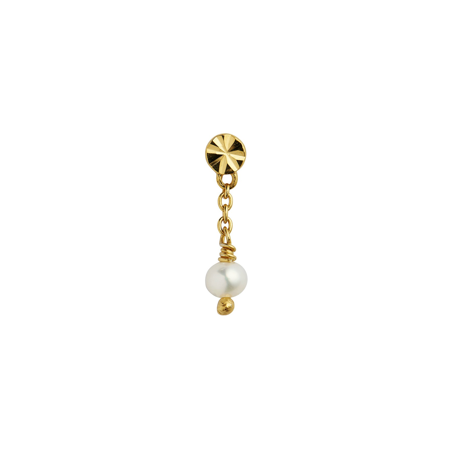 Tres Petit Etoile Earring With Pearl fra STINE A Jewelry i Forgylt-Sølv Sterling 925