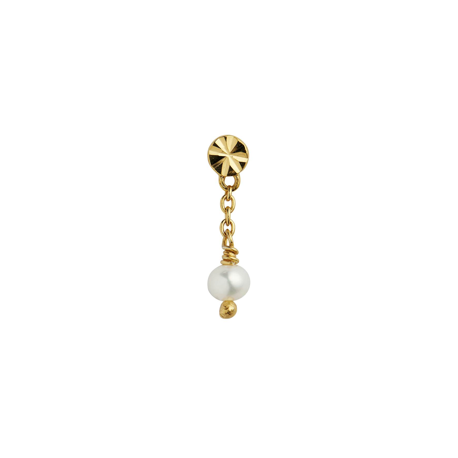 Tres Petit Etoile Earring With Pearl von STINE A Jewelry in Vergoldet-Silber Sterling 925