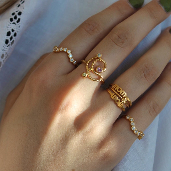 Wow Mom Ring fra STINE A Jewelry i Forgyldt-Sølv Sterling 925