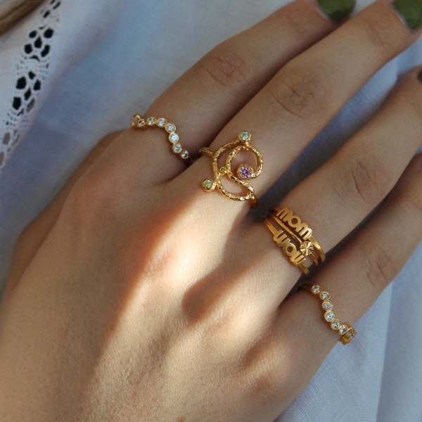 Tres Petit Etoile Ring fra STINE A Jewelry i Forgyldt-Sølv Sterling 925