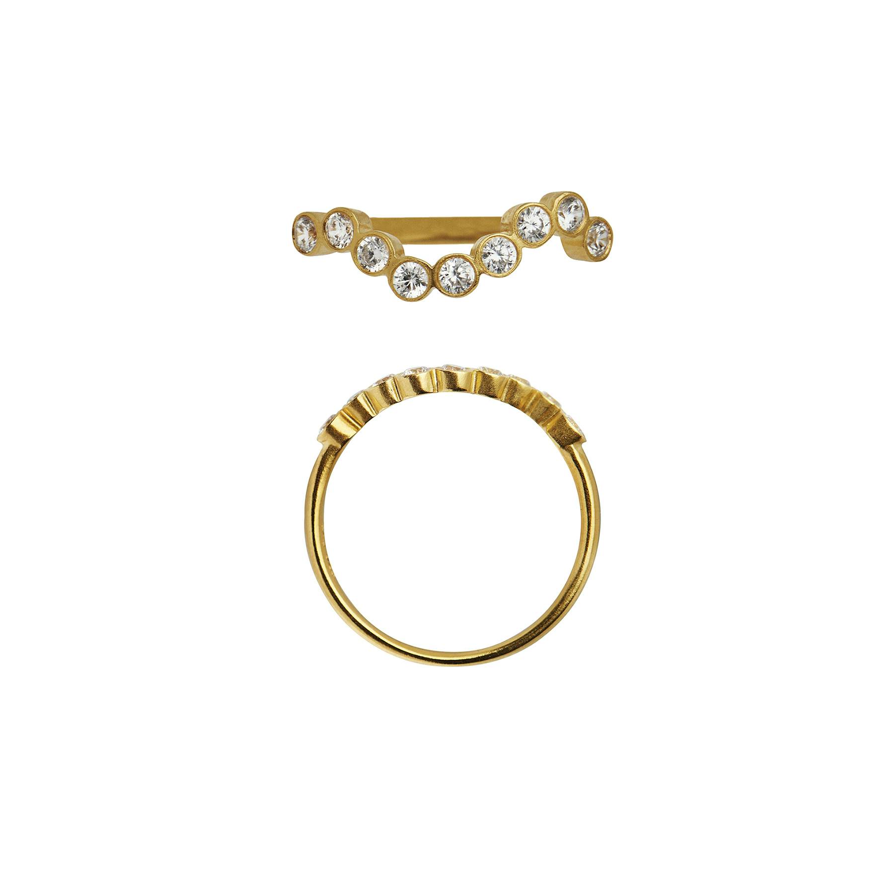 Midnight Sparkle Ring von STINE A Jewelry in Vergoldet-Silber Sterling 925