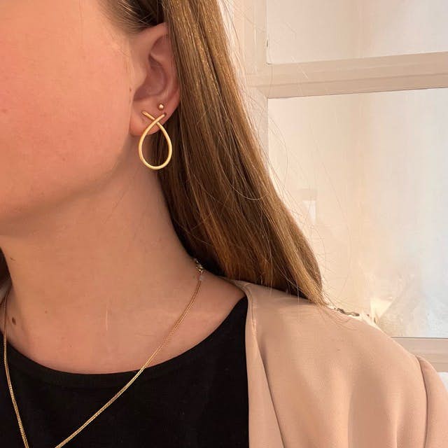 Everyday Large earrings von Izabel Camille in Vergoldet-Silber Sterling 925