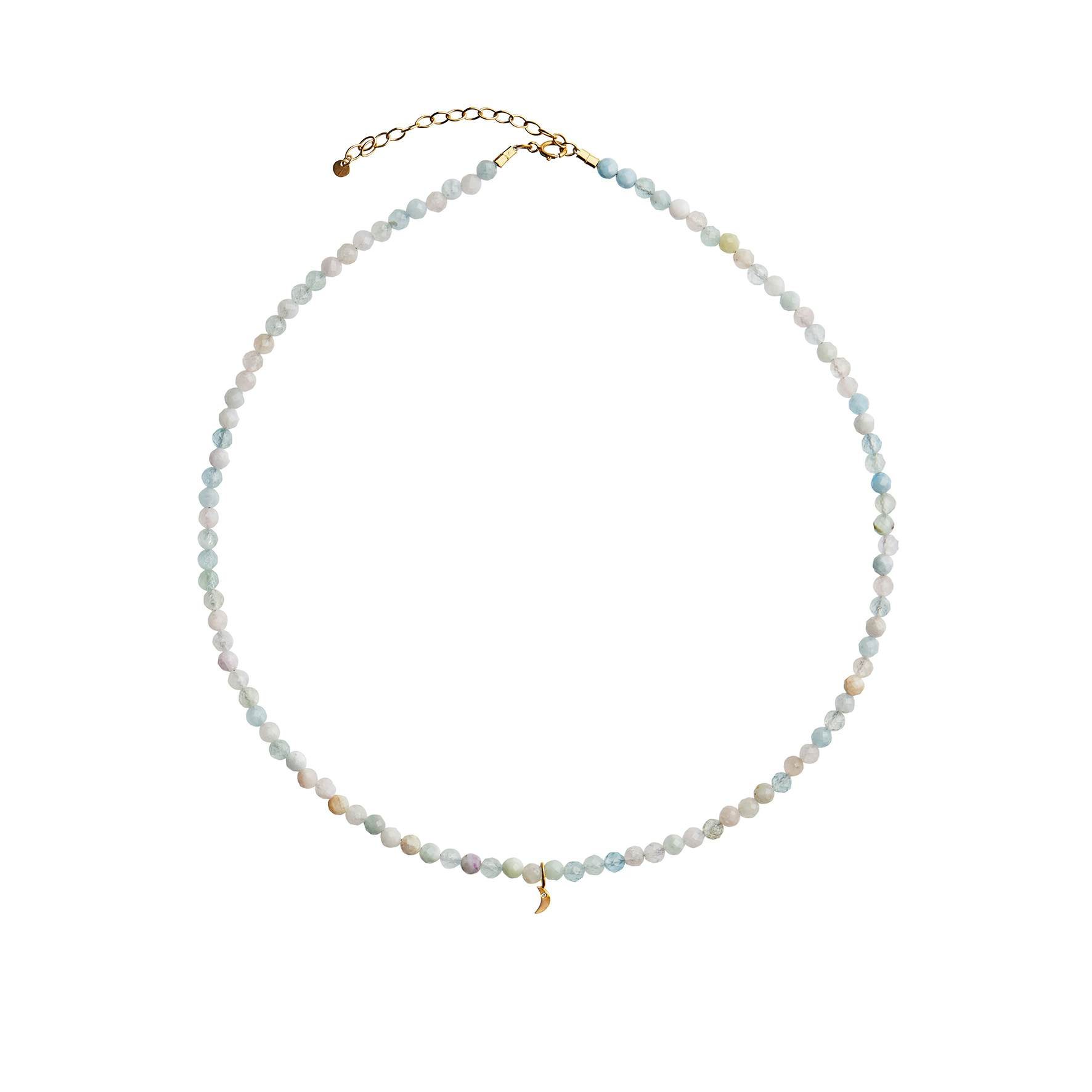 Soft Pastella With Tres Patit Moon Necklace from STINE A Jewelry in Goldplated-Silver Sterling 925