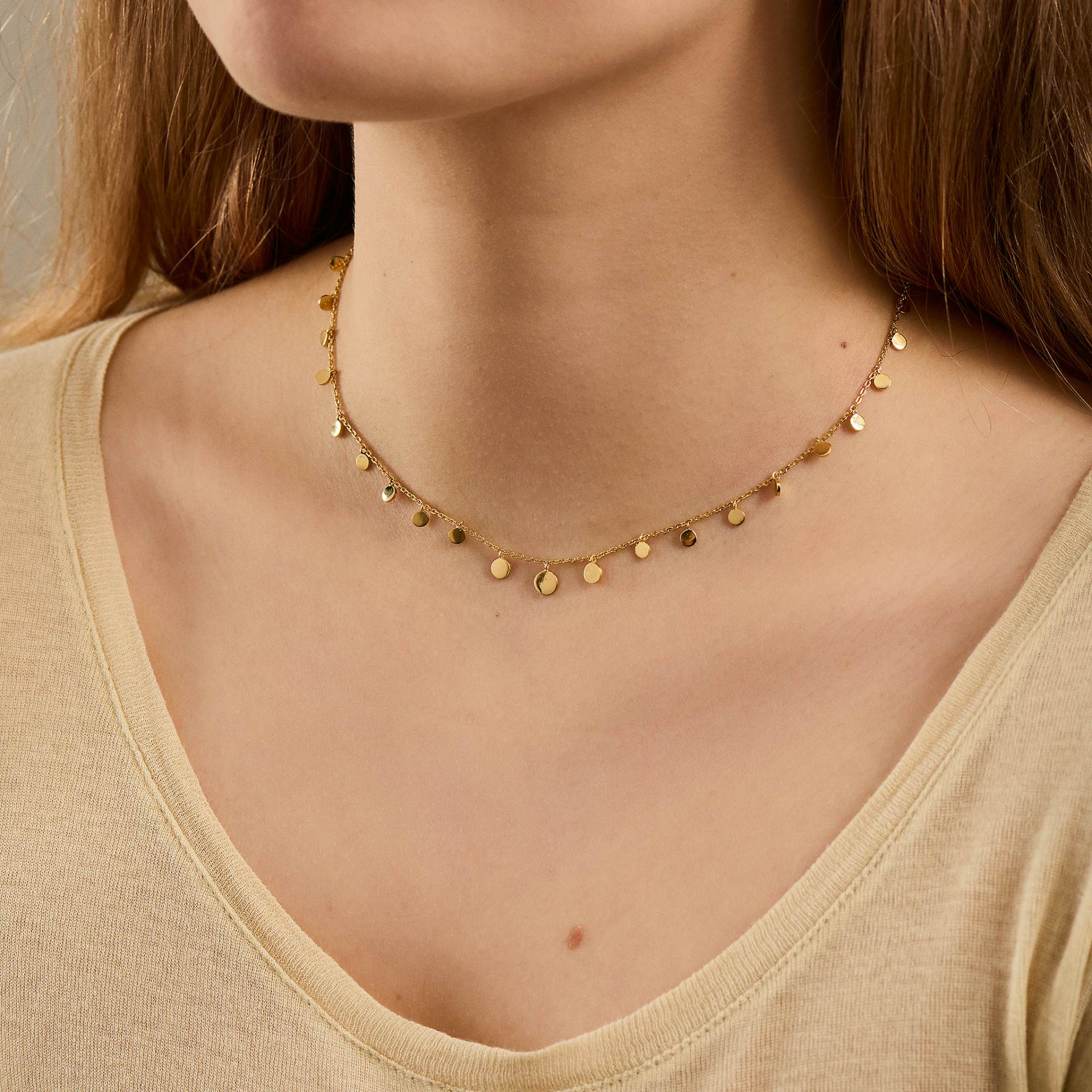 Sheen necklace von Pernille Corydon in Vergoldet-Silber Sterling 925