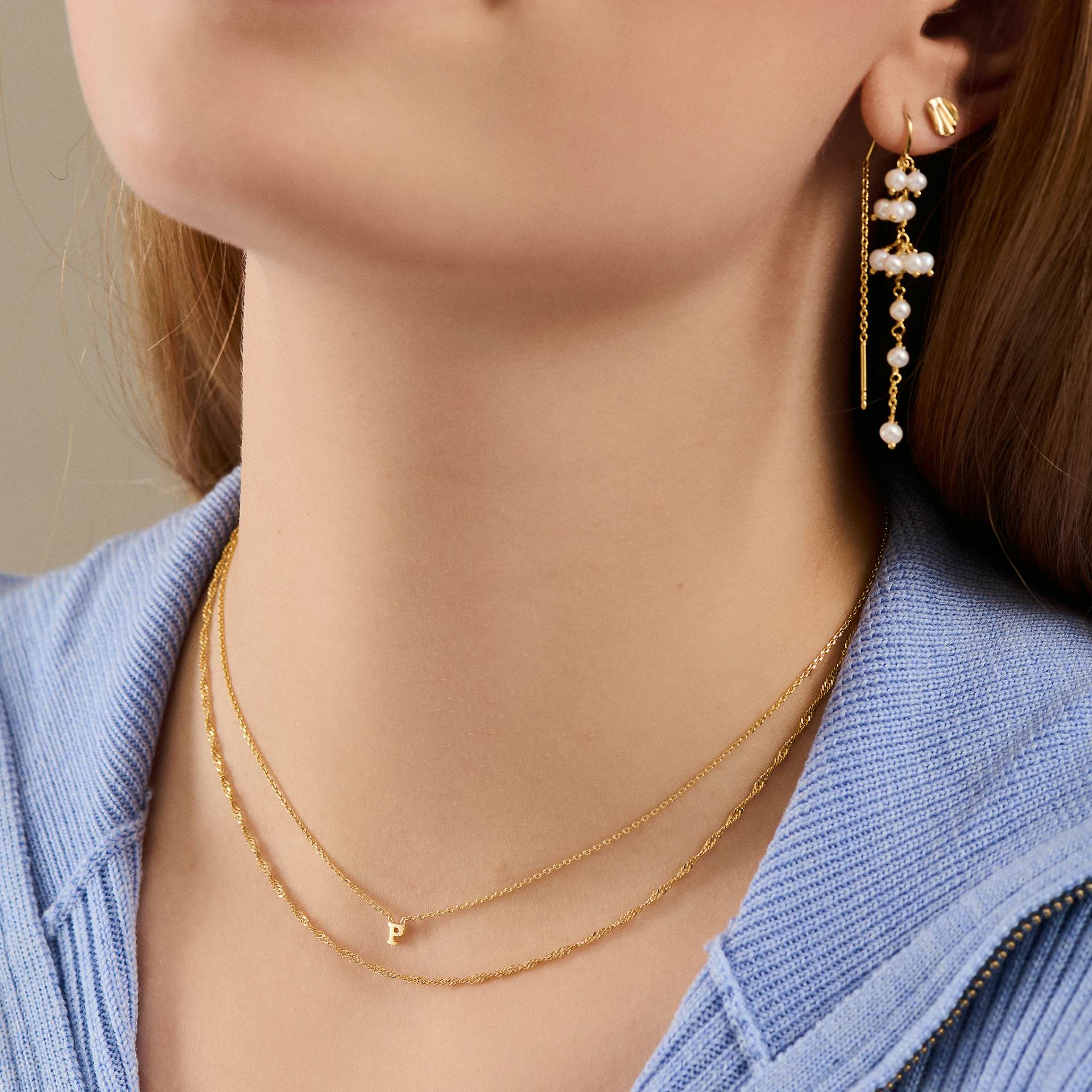 Singapore necklace short von Pernille Corydon in Vergoldet-Silber Sterling 925|Blank