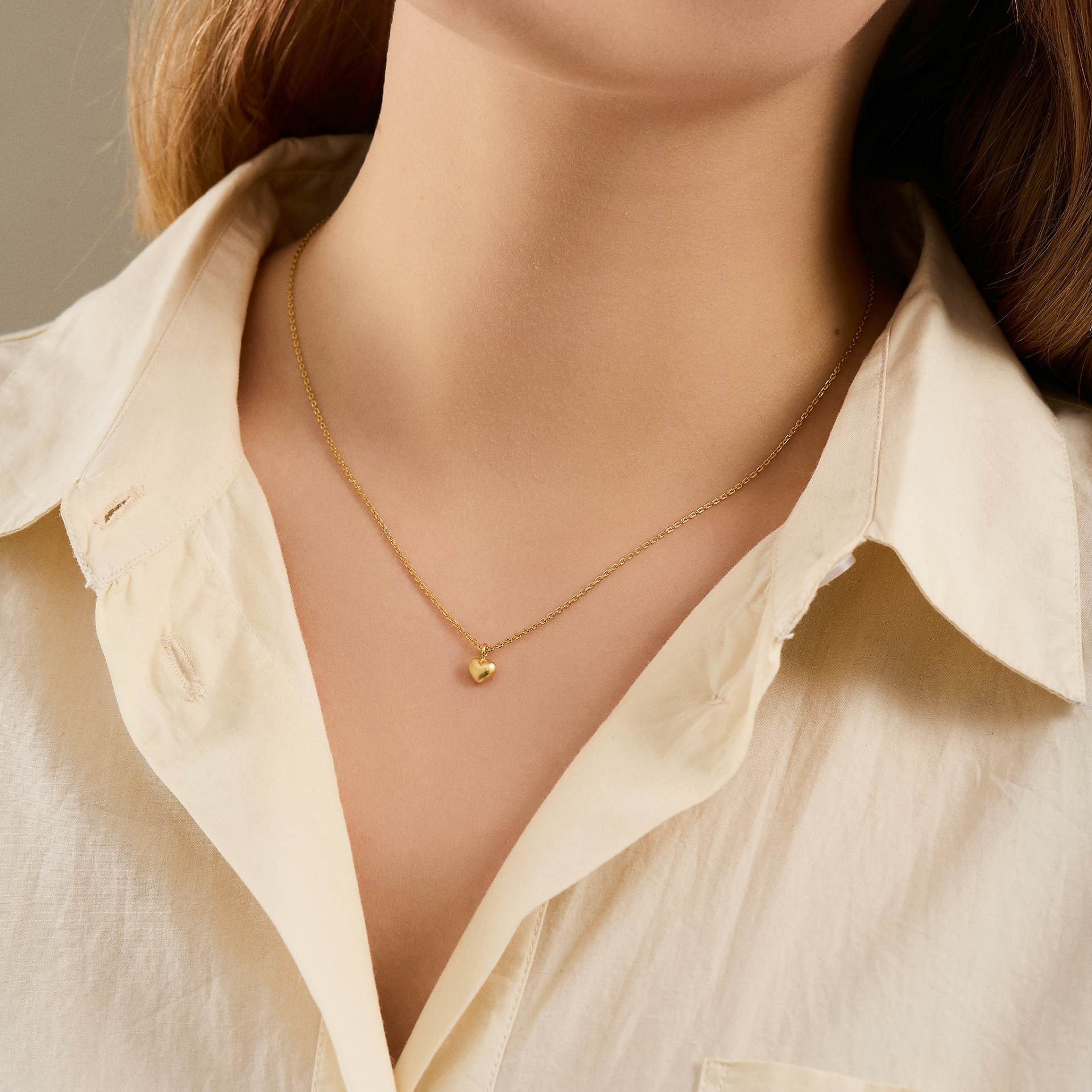Love necklace von Pernille Corydon in Vergoldet-Silber Sterling 925| Matt,Blank