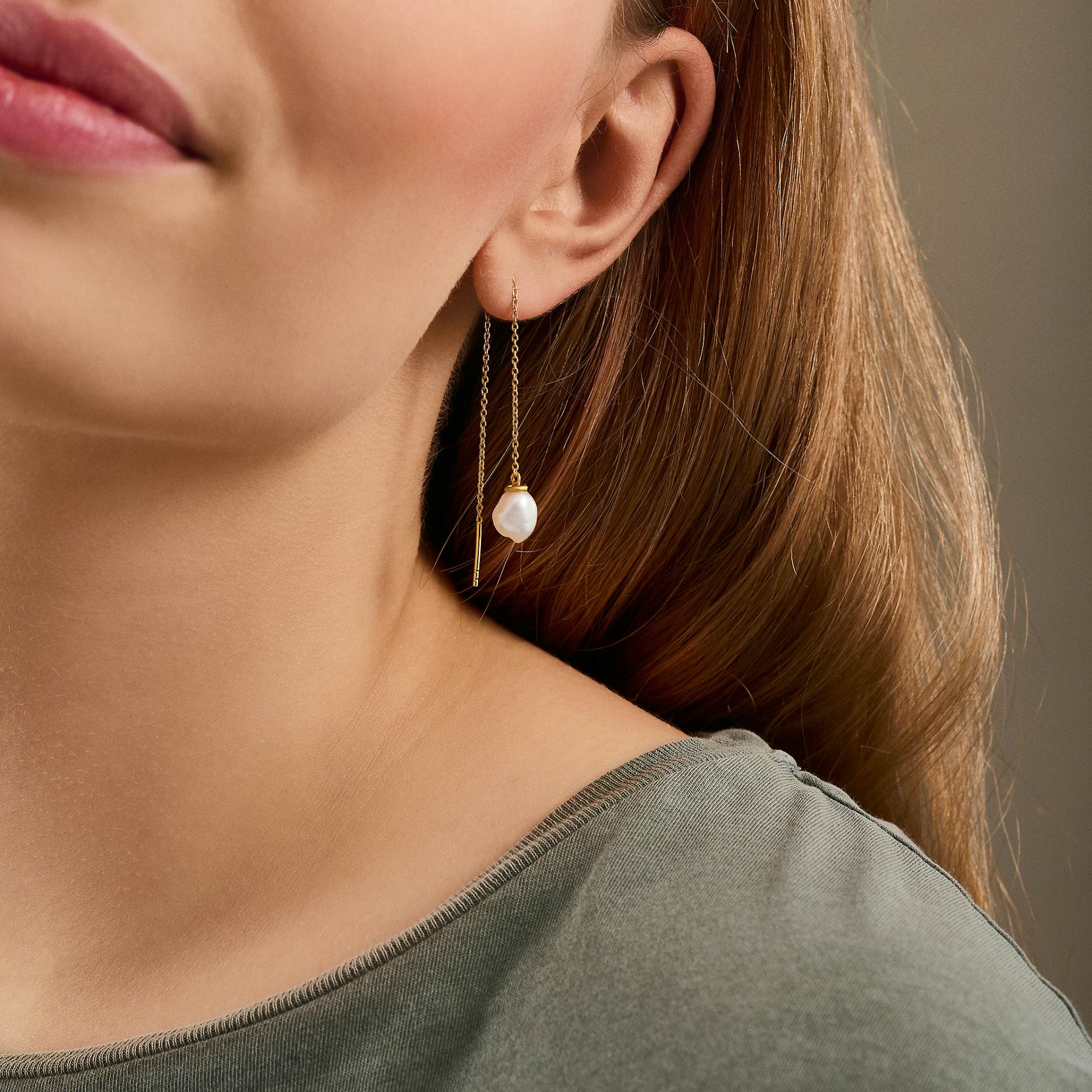 Lagoon earchains from Pernille Corydon in Silver Sterling 925