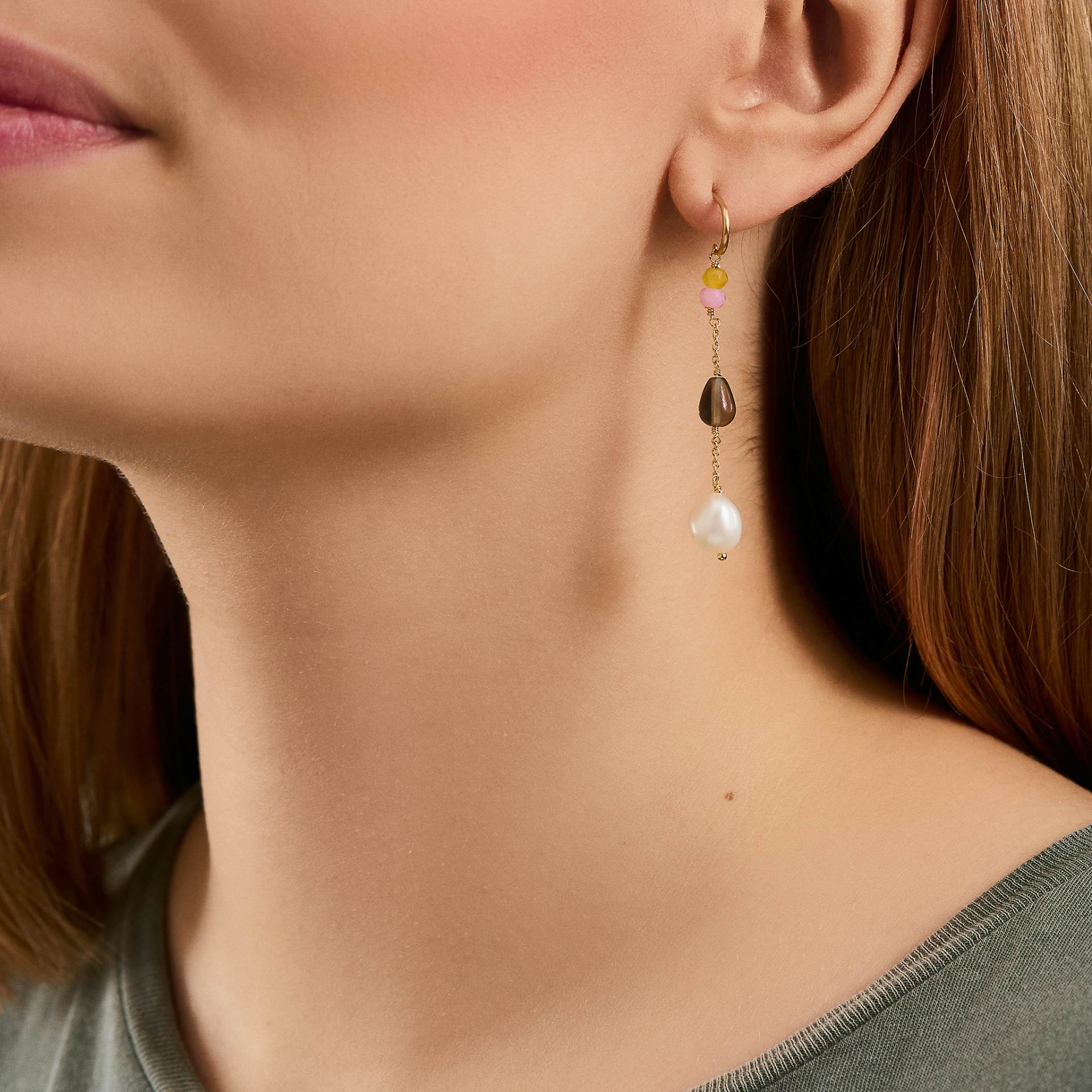 Lagoon Shade Earrings von Pernille Corydon in Vergoldet-Silber Sterling 925