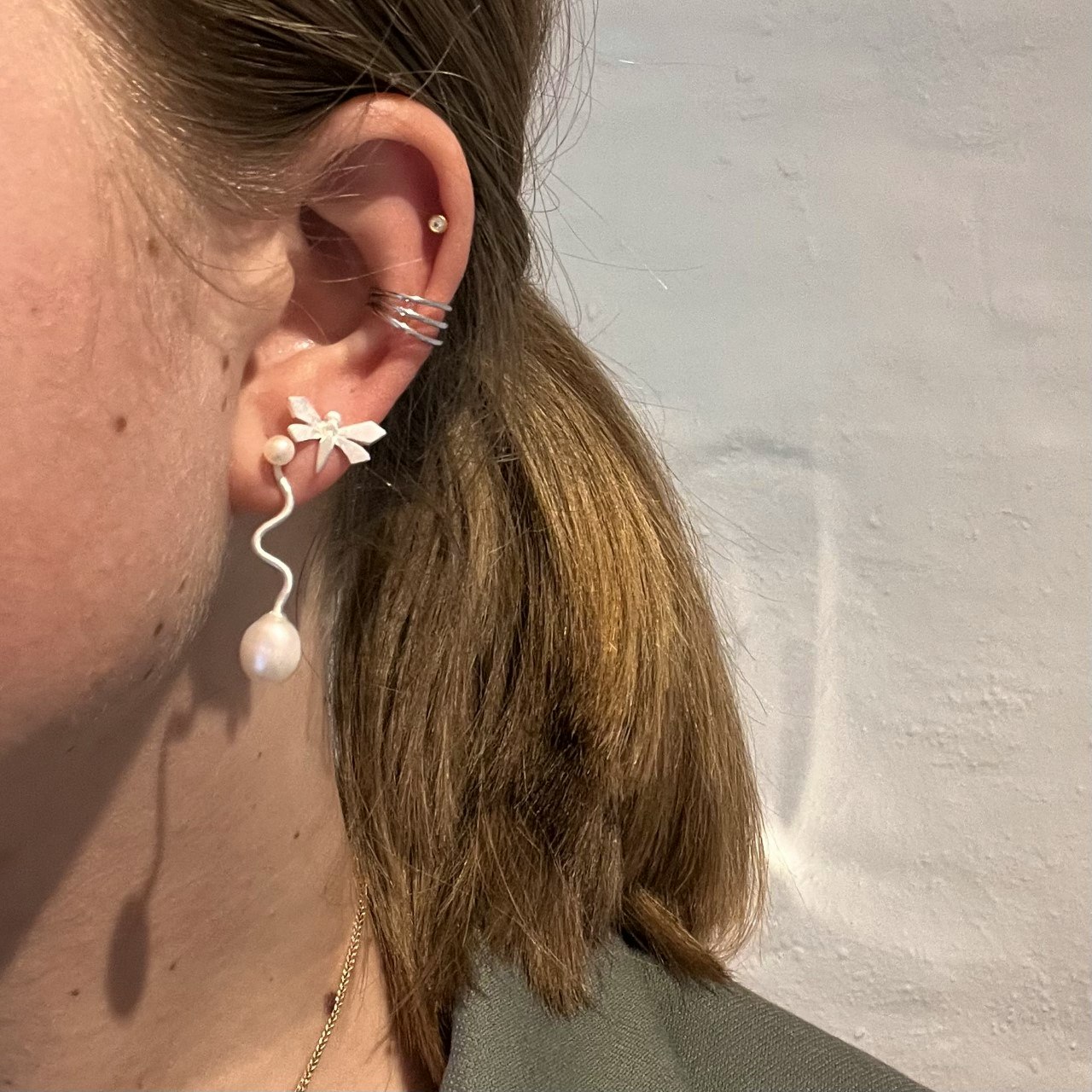 Lagoon earrings från Pernille Corydon i Förgyllt-Silver Sterling 925