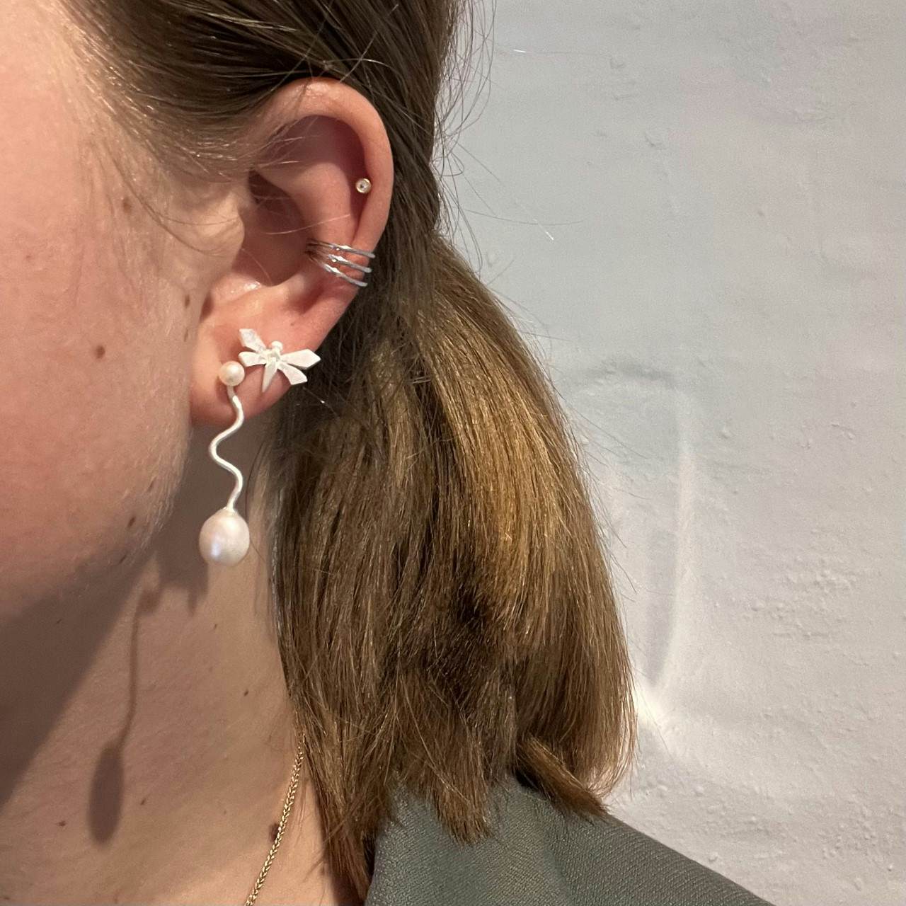 Lagoon earrings von Pernille Corydon in Silber Sterling 925