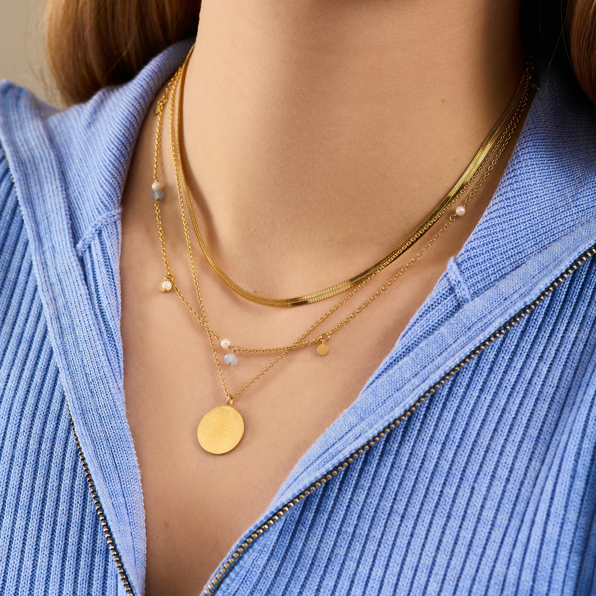 Thelma Necklace fra Pernille Corydon i Forgyldt-Sølv Sterling 925
