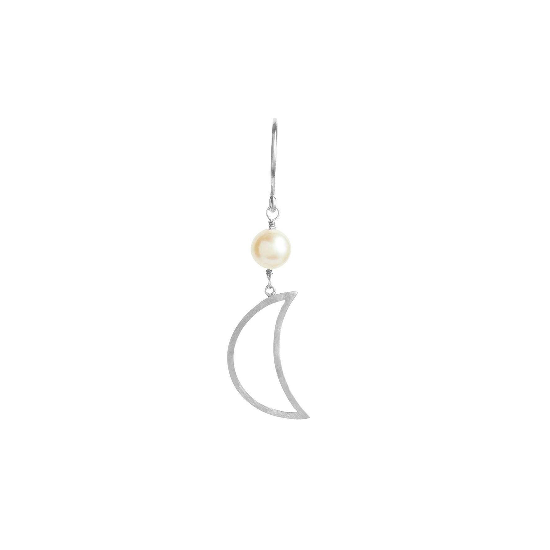 Bella Moon Earring With Pearl fra STINE A Jewelry i Sølv Sterling 925