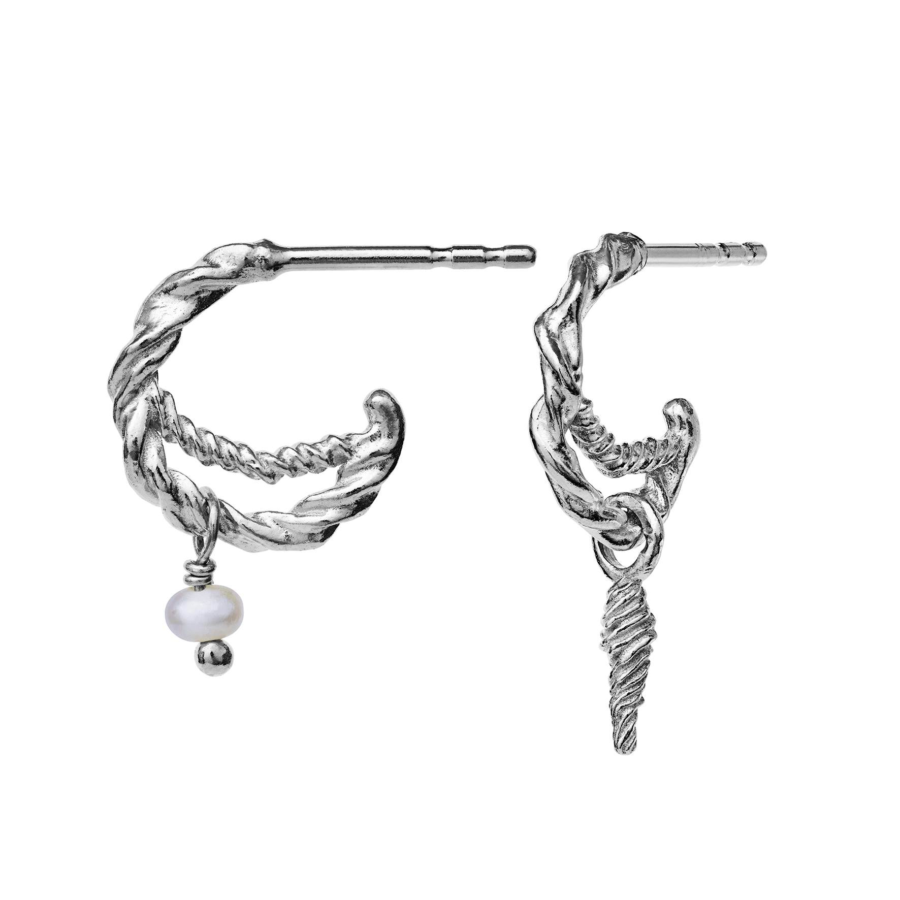 Duo Earrings från Maanesten i Silver Sterling 925|Freshwater Pearl