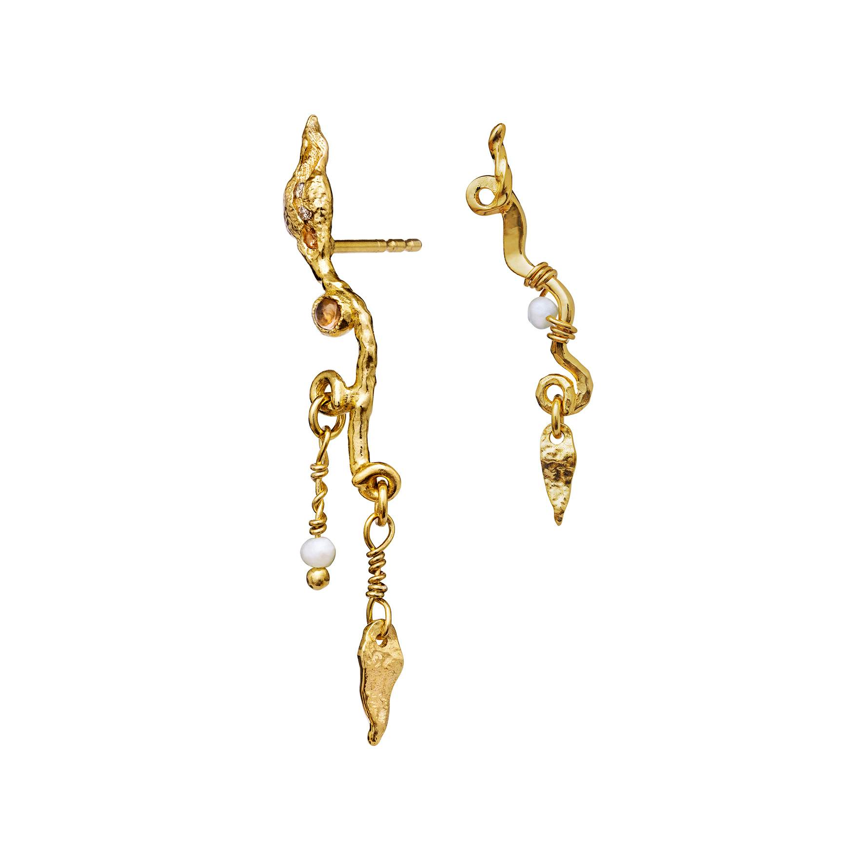 Vilda Earrings von Maanesten in Vergoldet-Silber Sterling 925