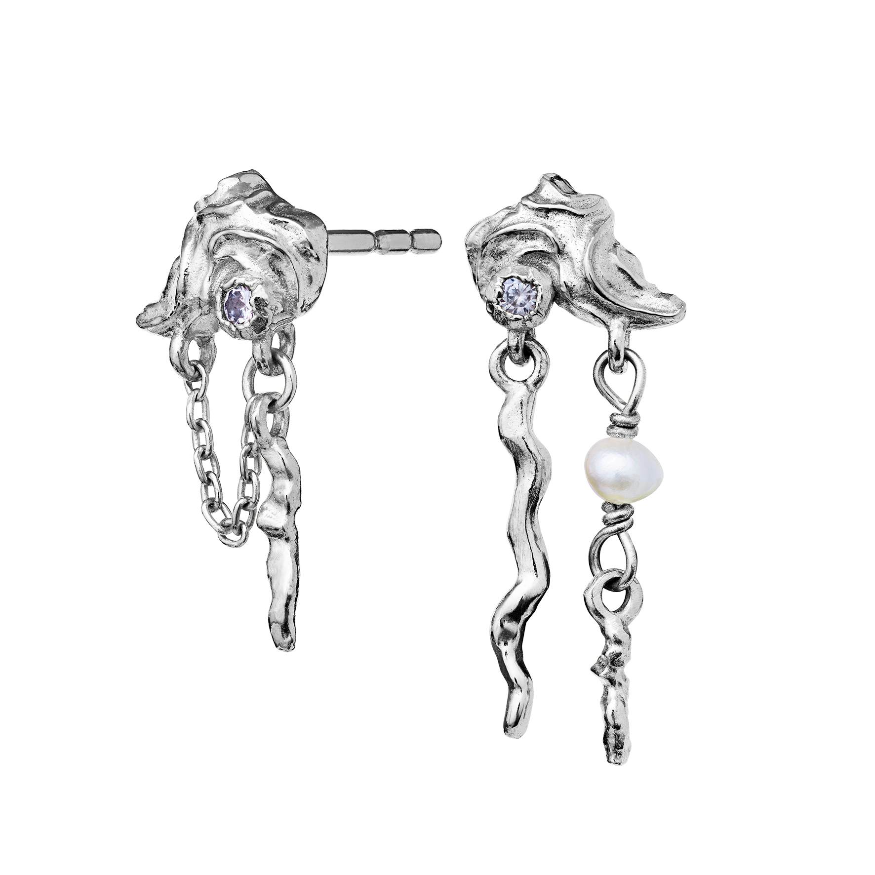 Baia Earrings from Maanesten in Silver Sterling 925