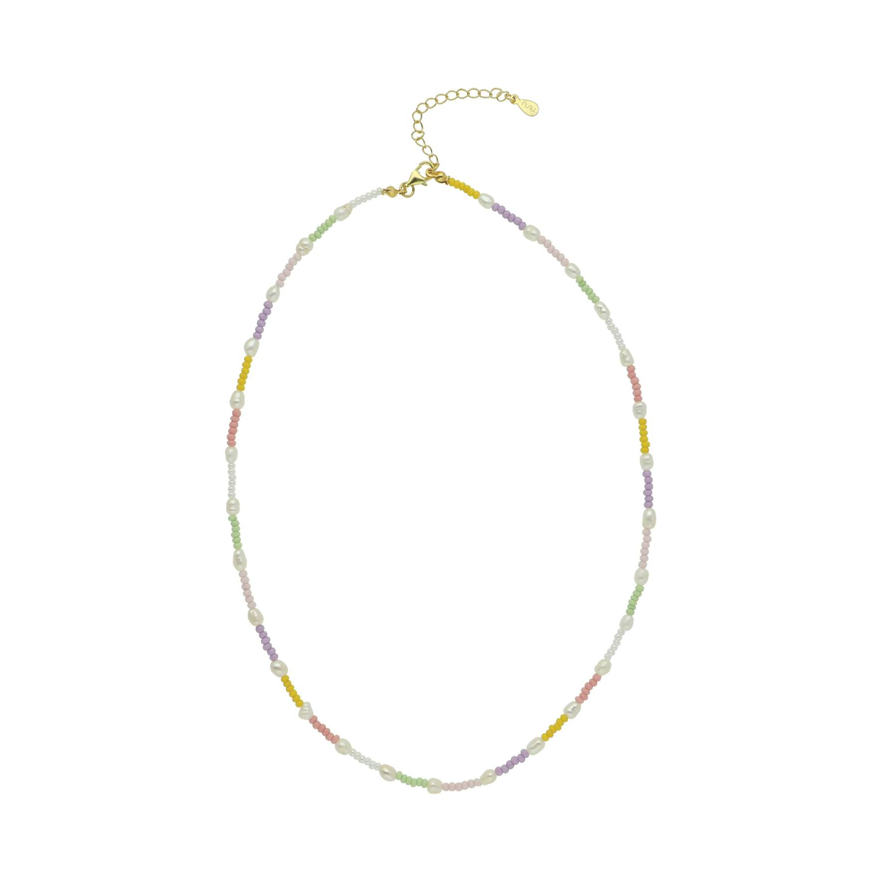 Emilie Necklace Pastel from Nuni Copenhagen in Goldplated-Silver Sterling 925| ,Freshwater Pearl