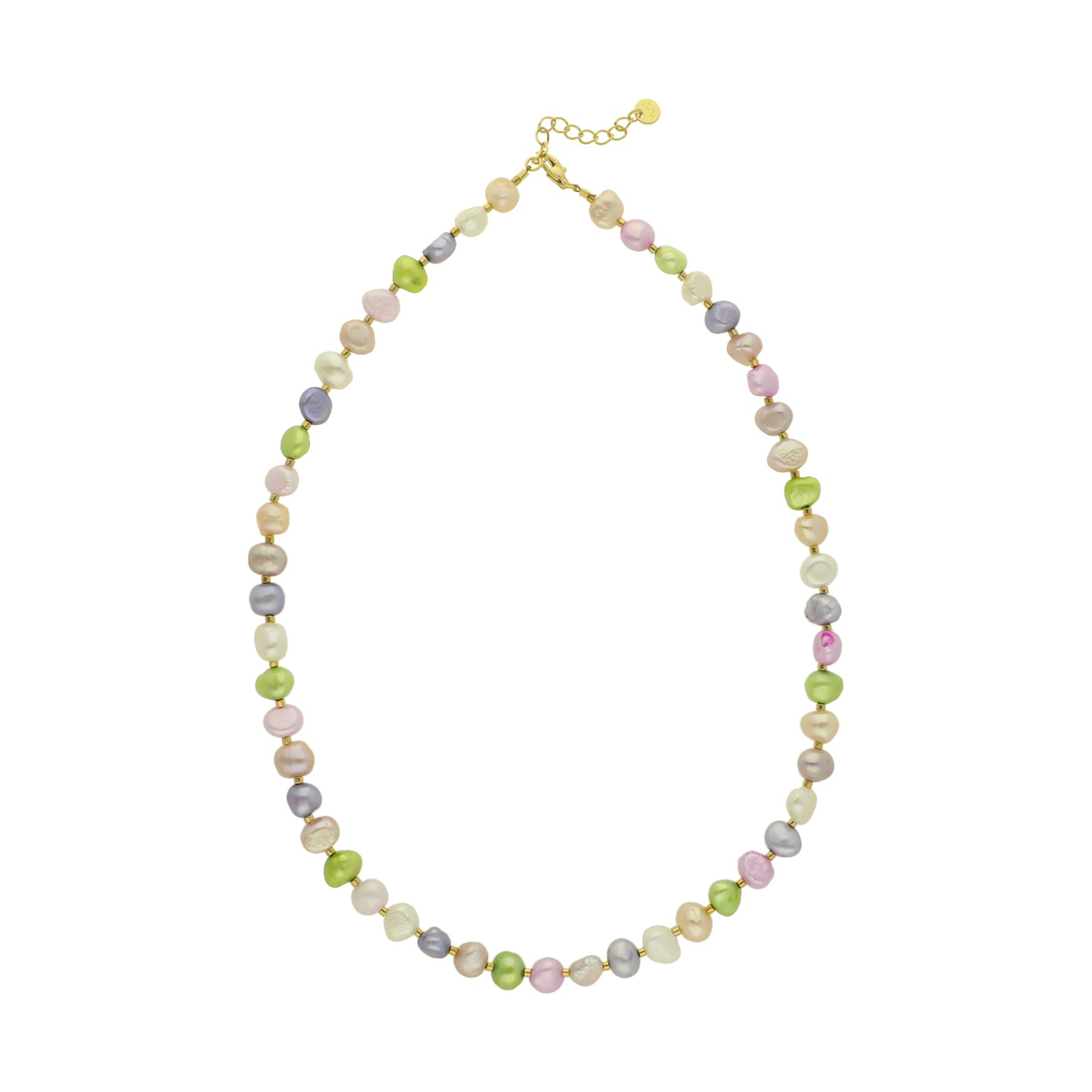 Ditte Necklace Pastel Multi from Nuni Copenhagen in Goldplated Silver Sterling 925