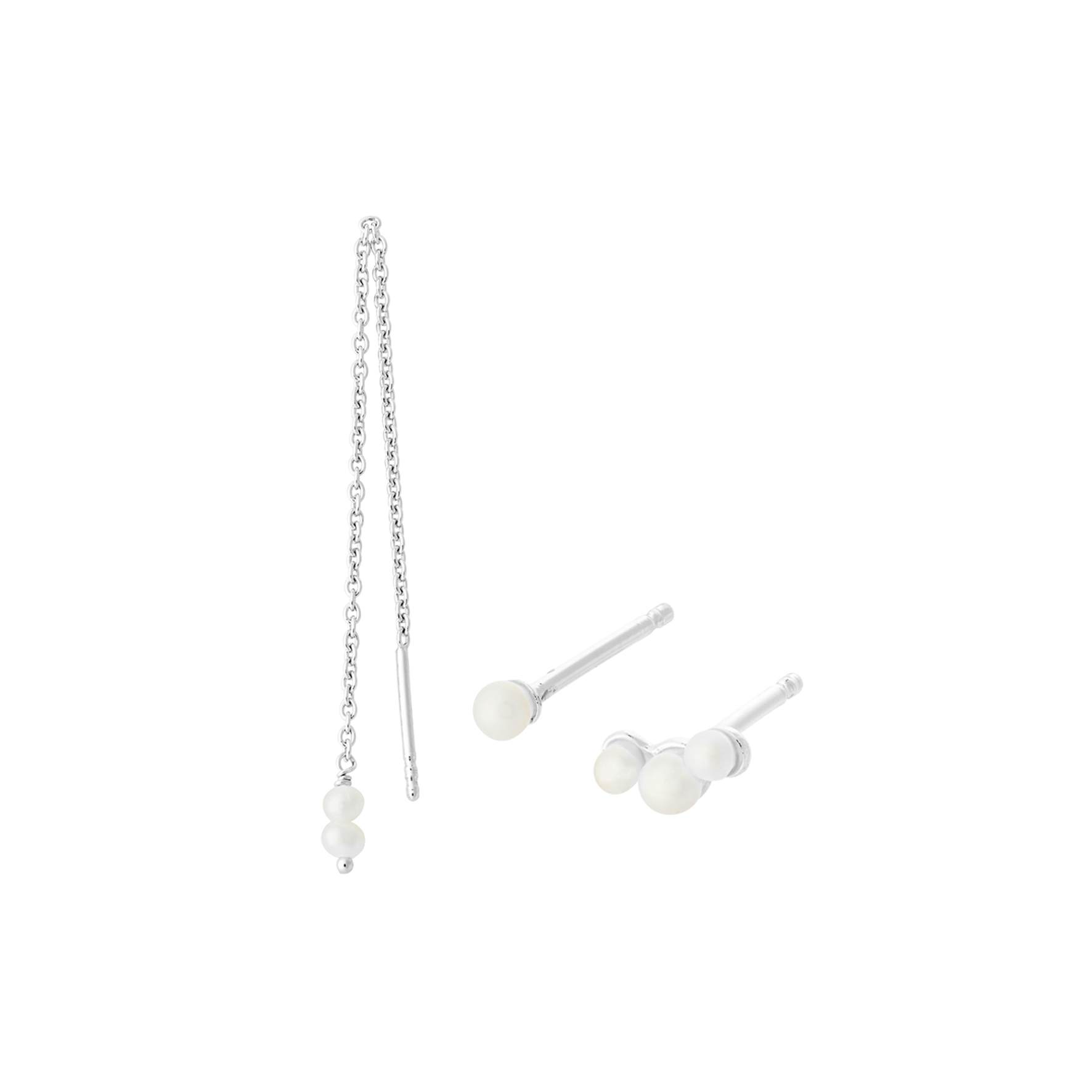 Ocean Pearl Earring Box fra Pernille Corydon i Sølv Sterling 925|Freshwater Pearl