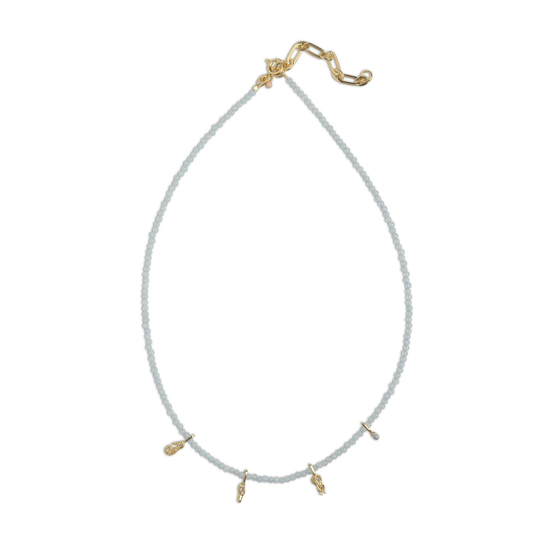Bahama Necklace Aquamarine from Enamel Copenhagen in Goldplated-Silver Sterling 925