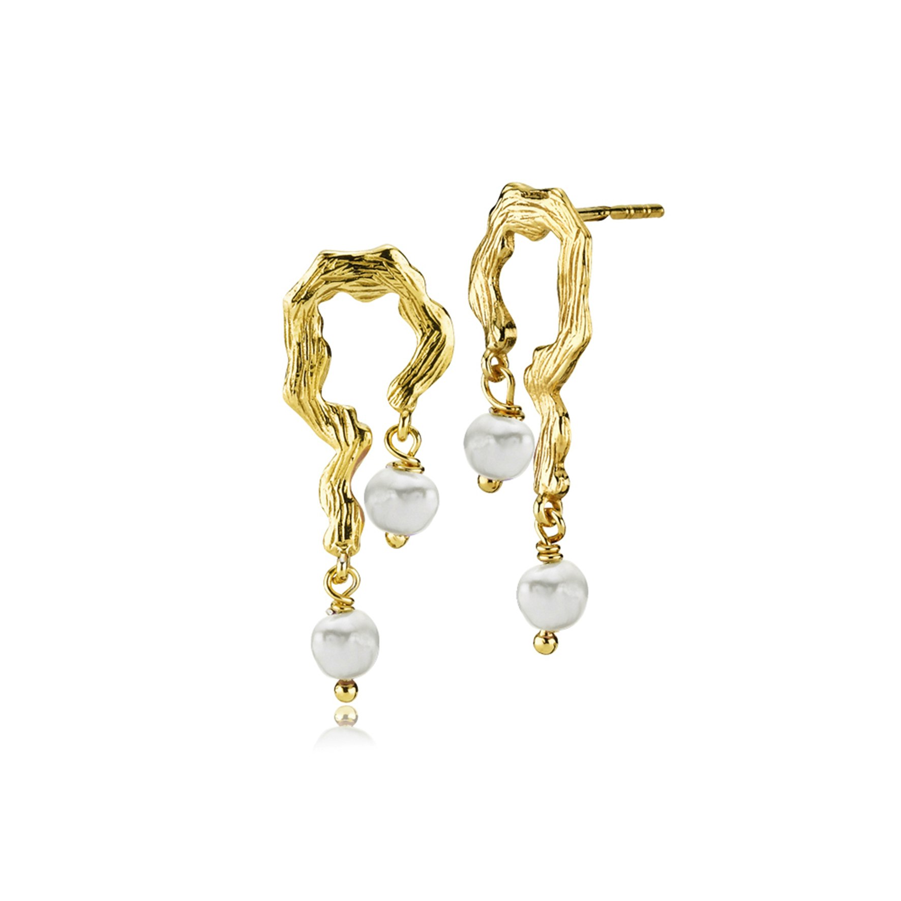 Lærke Bentsen By Sistie Earrings With Pearls von Sistie in Vergoldet-Silber Sterling 925