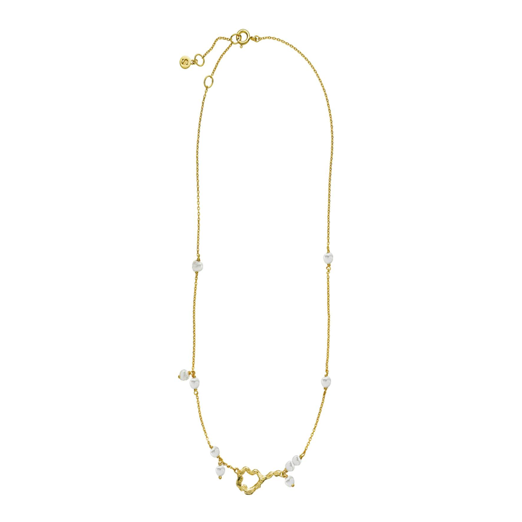 Lærke Bentsen By Sistie Necklace With Pearls from Sistie in Goldplated-Silver Sterling 925|Freshwater Pearl