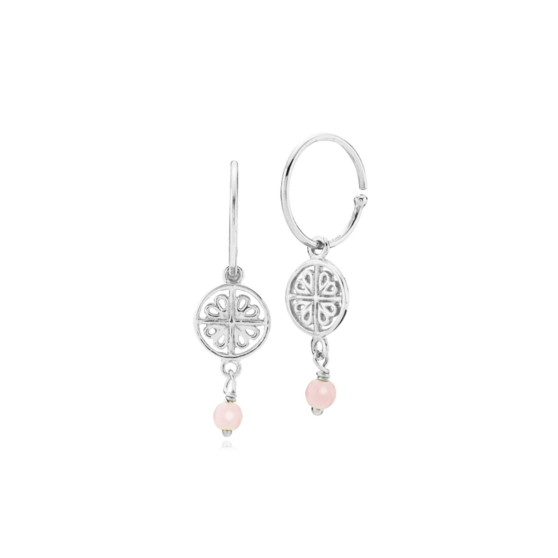 Balance Creol Earrings Pink från Sistie i Silver Sterling 925|Blank