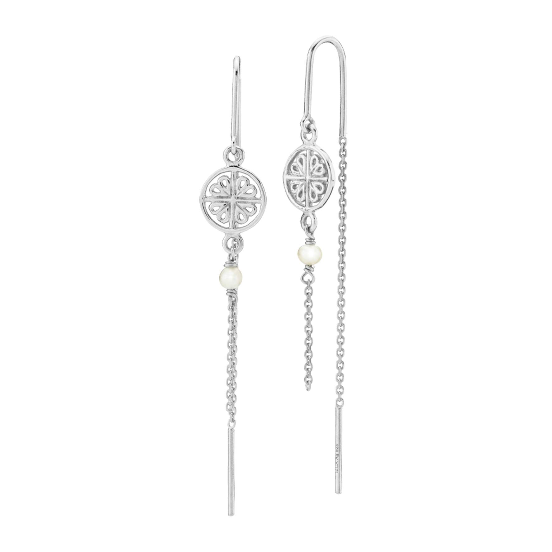 Balance Earchains With Pearl from Sistie in Silver Sterling 925