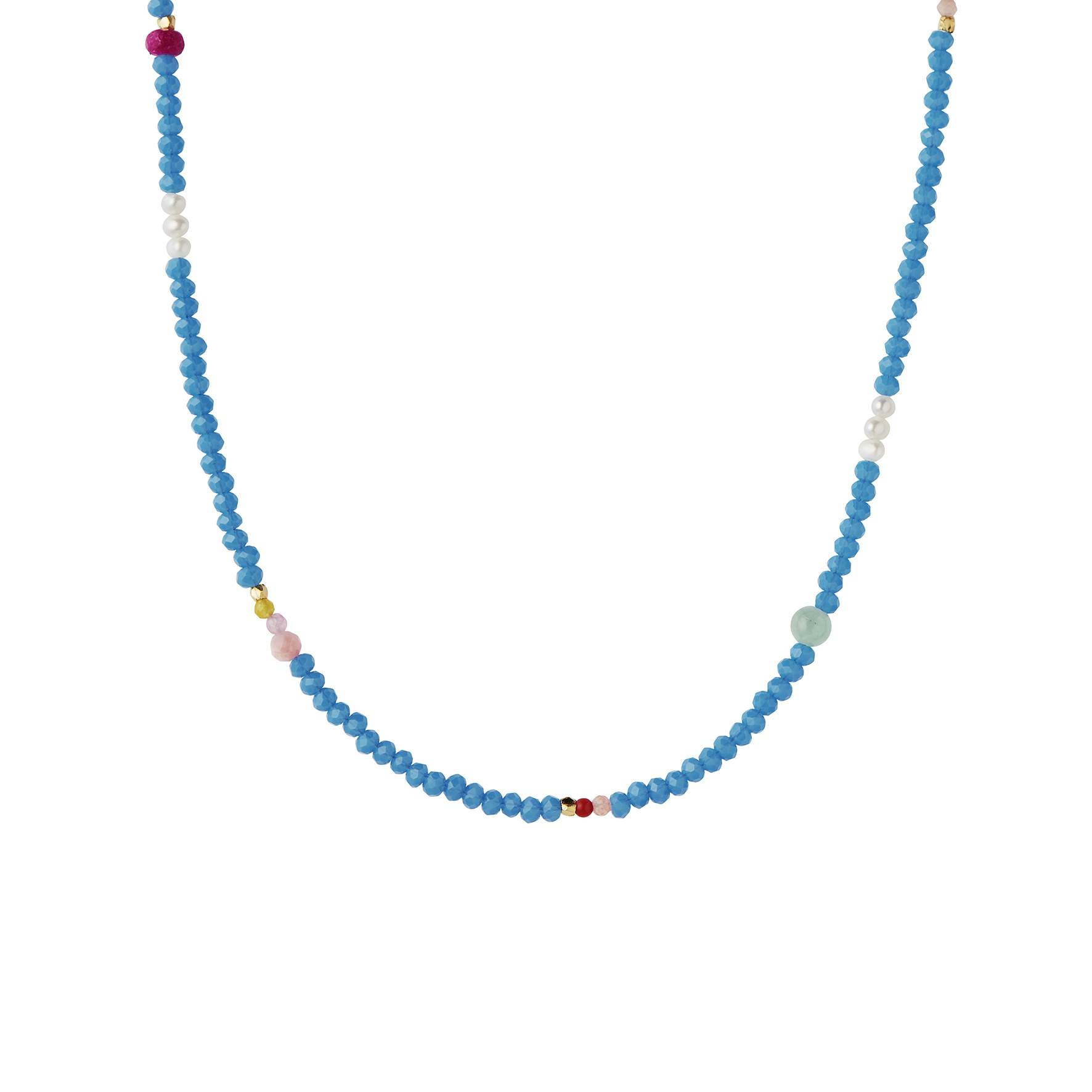 Color Crush Necklace - Santorini Mix von STINE A Jewelry in Vergoldet-Silber Sterling 925
