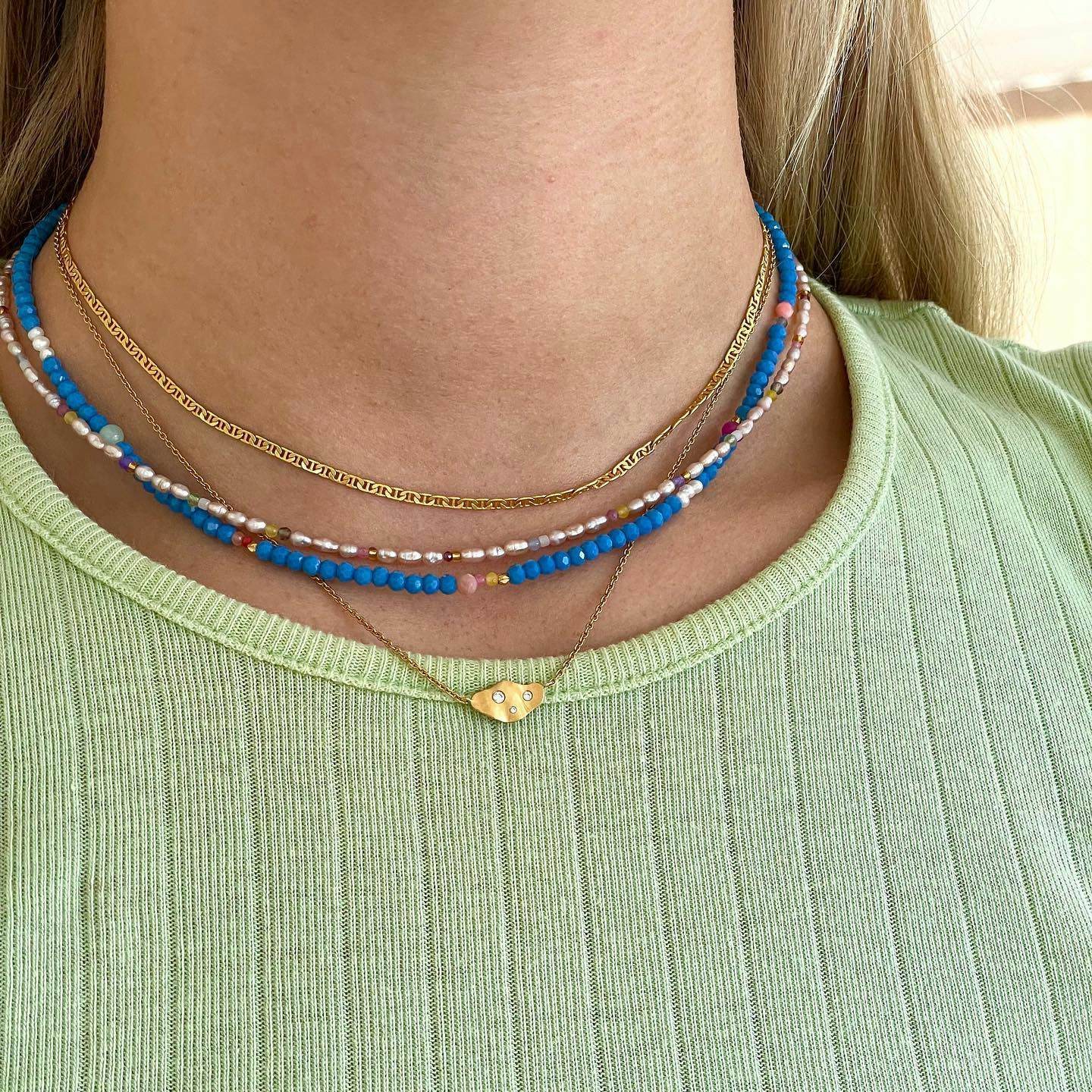 Color Crush Necklace - Santorini Mix van STINE A Jewelry in Verguld-Zilver Sterling 925
