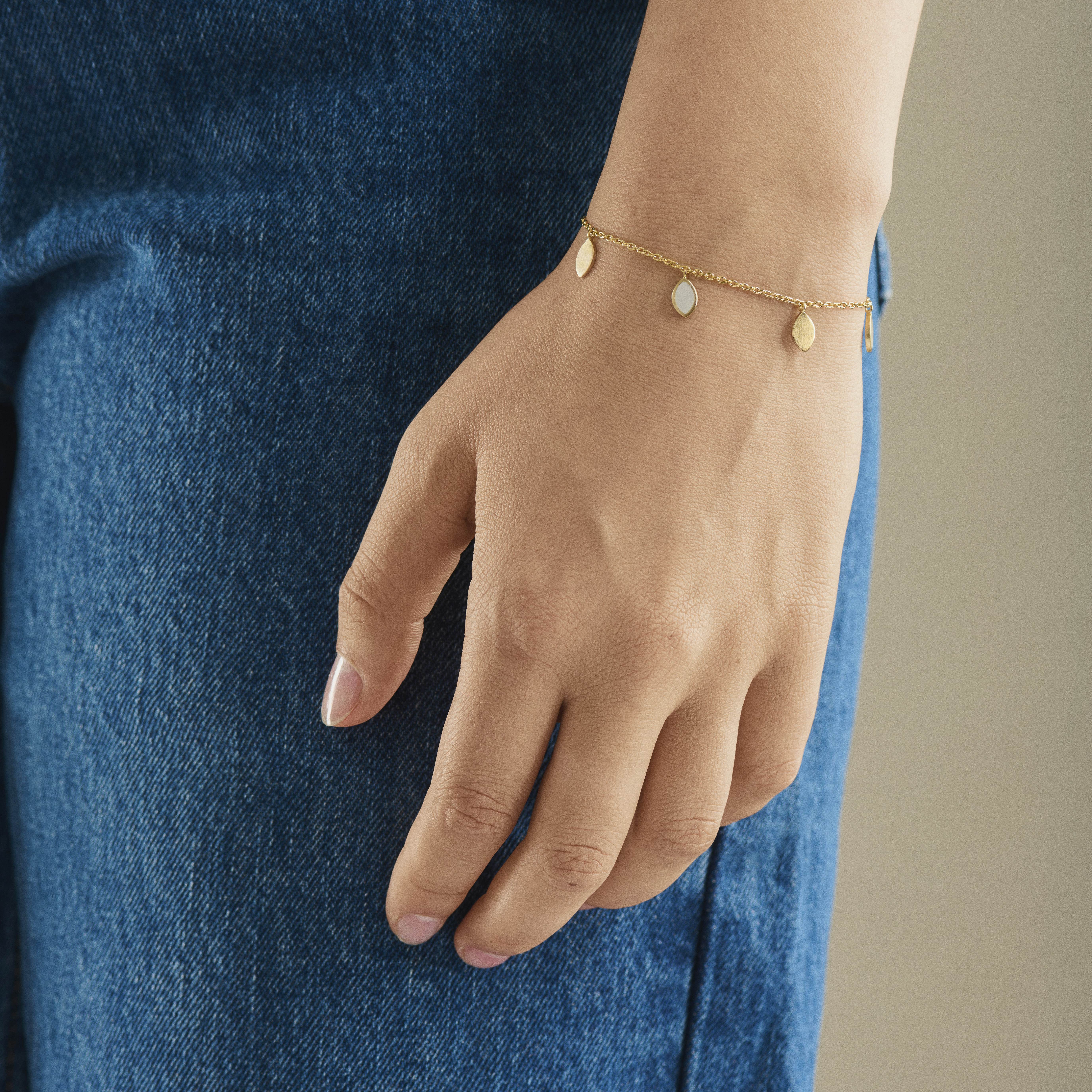 Flake Bracelet von Pernille Corydon in Vergoldet-Silber Sterling 925