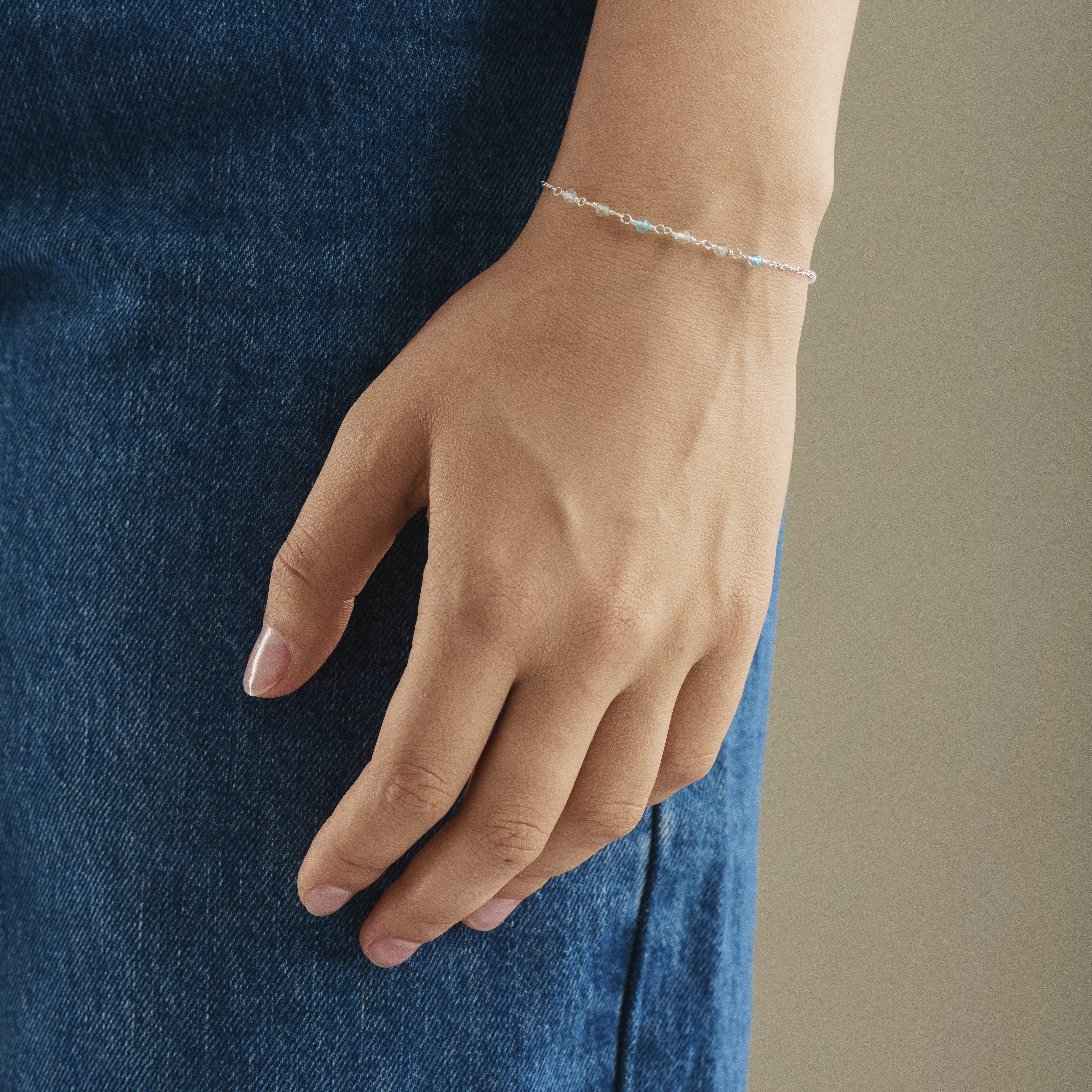 Hellir Blue Ice Bracelet von Pernille Corydon in Vergoldet-Silber Sterling 925|, , |Blank