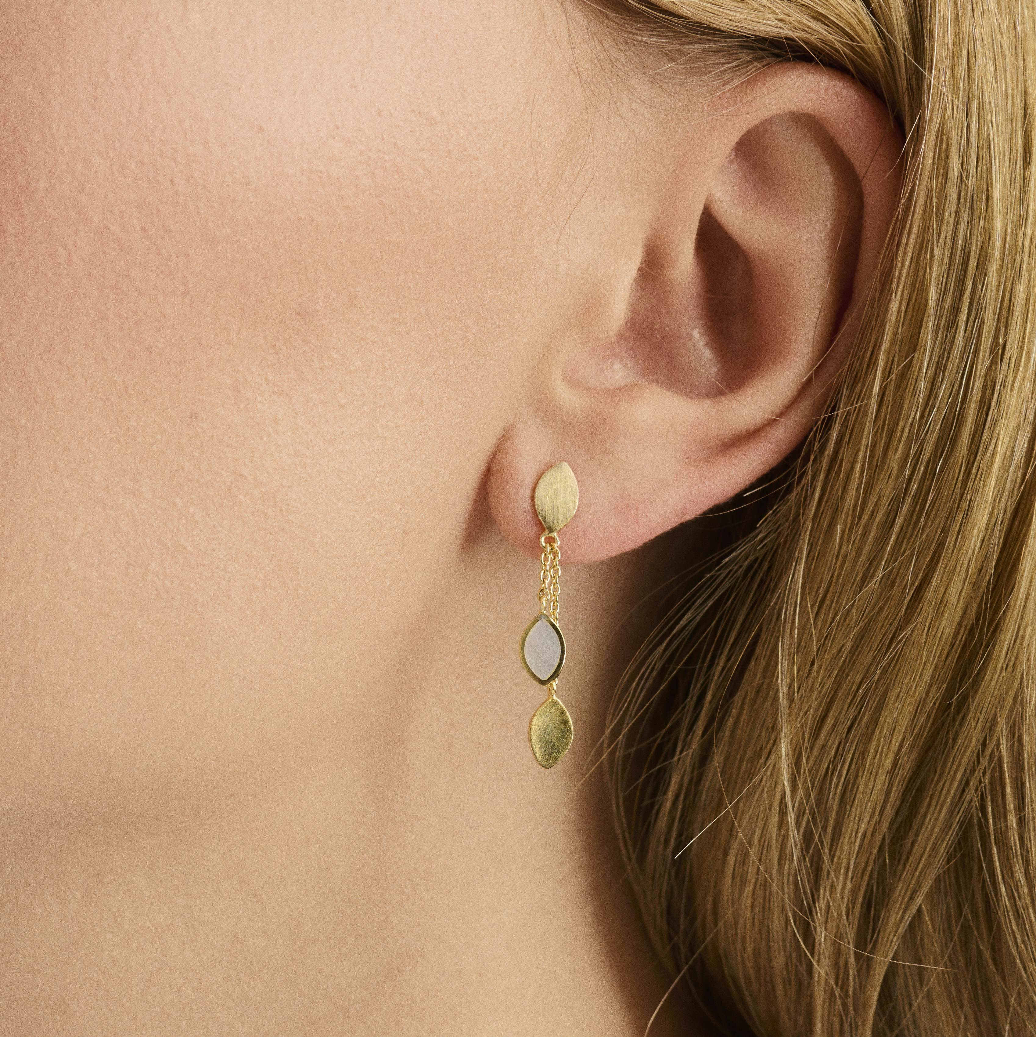 Flake Earrings fra Pernille Corydon i Forgylt-Sølv Sterling 925