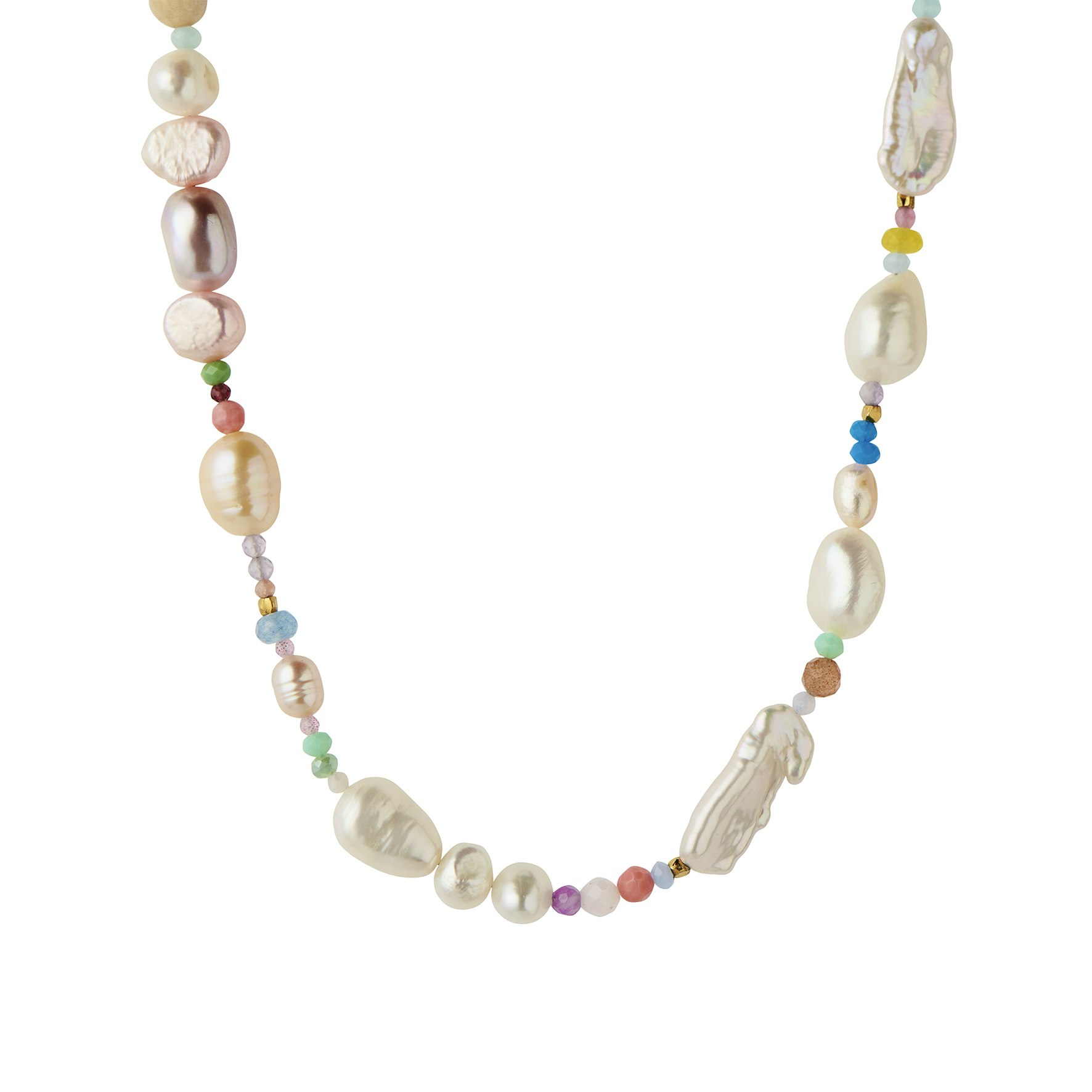 Cherry Garden Necklace - Pale Pastel Mix from STINE A Jewelry in Goldplated Silver Sterling 925