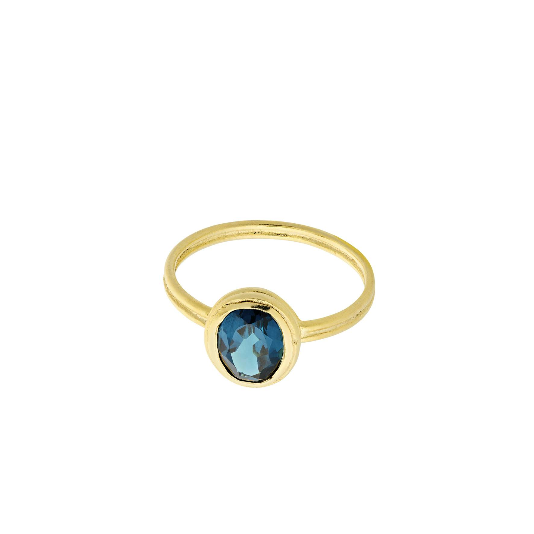 Hellir Blue Ice Ring von Pernille Corydon in Vergoldet-Silber Sterling 925|