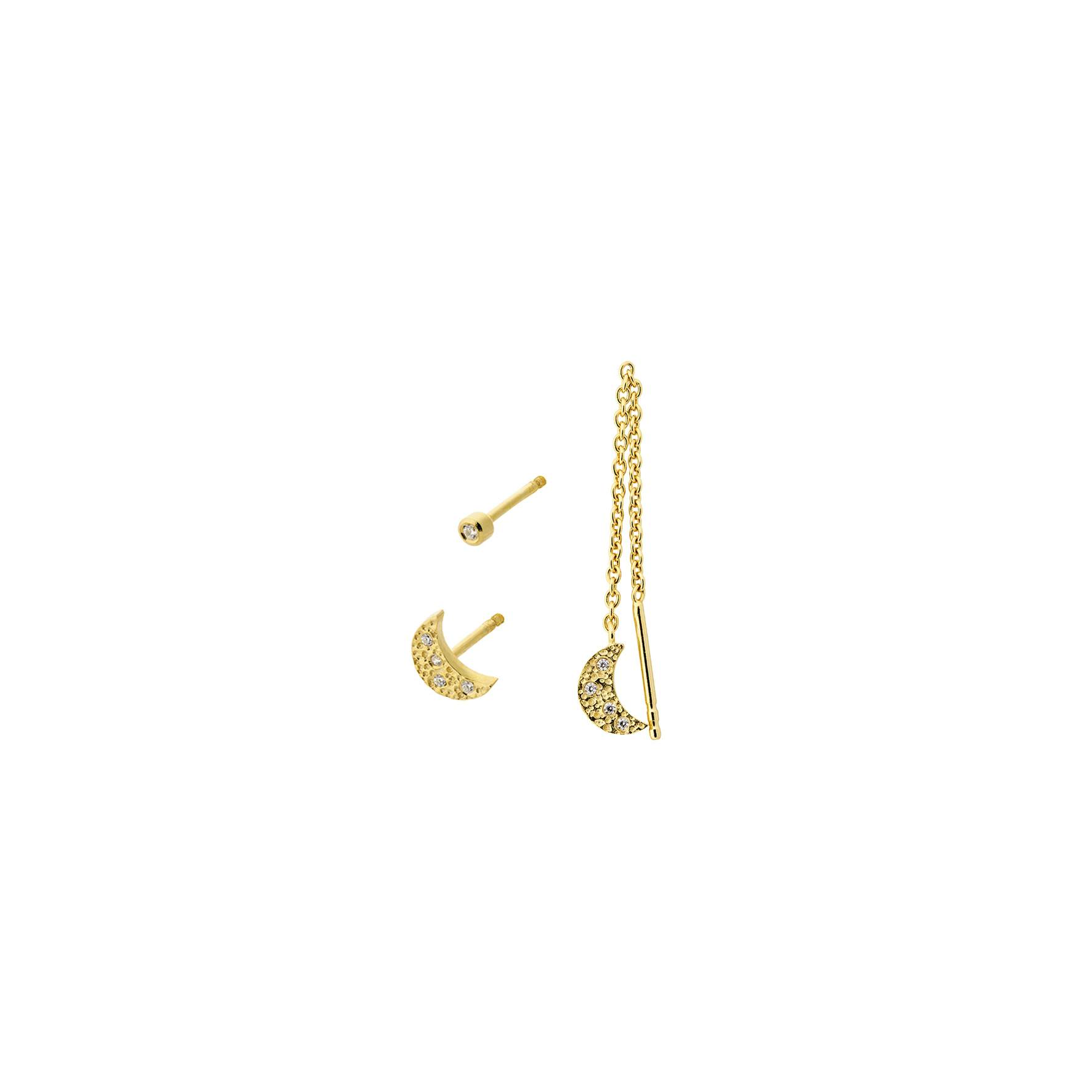Moonlight Earring Box fra Pernille Corydon i Forgylt-Sølv Sterling 925|Zircons|Blank