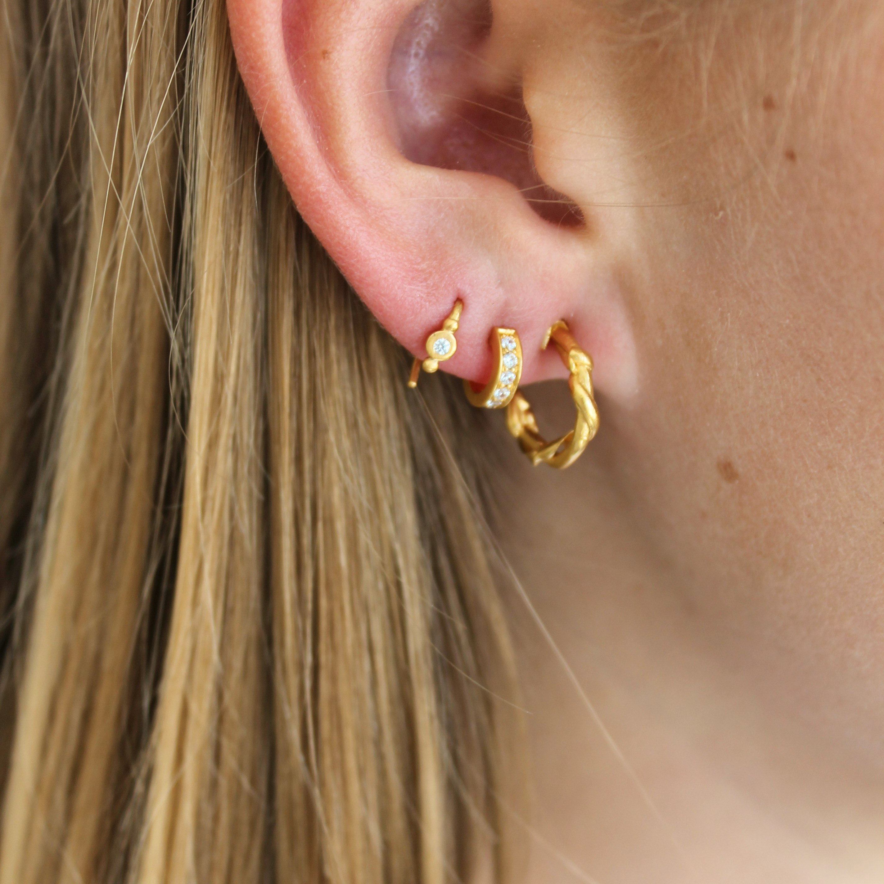 Boucle Creol STINE A Jewelry:stä Kullattu-hopea Sterling 925:ssä}