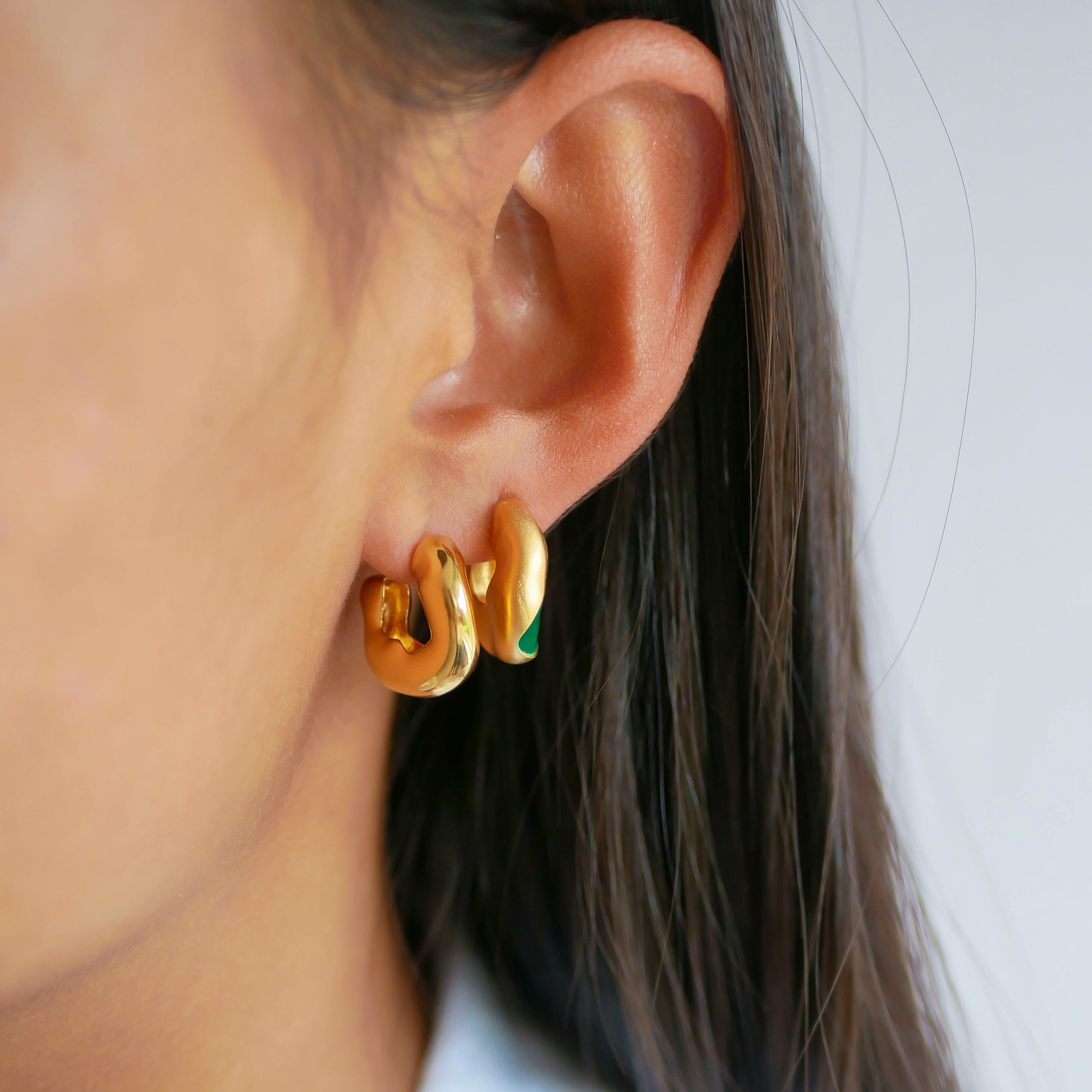 Gianna Hoops från Enamel Copenhagen i Förgyllt-Silver Sterling 925