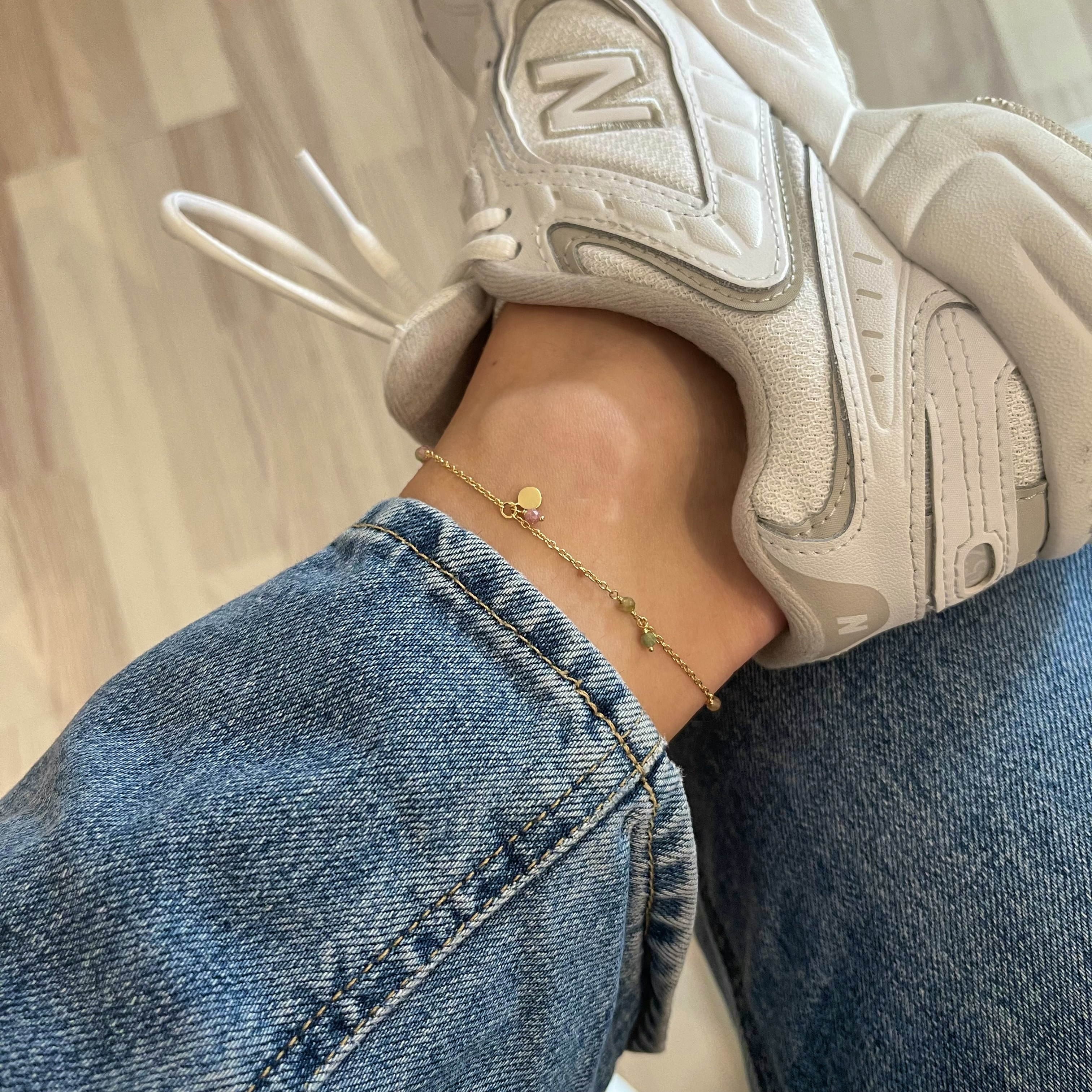 Afterglow Pastel Anklet from Pernille Corydon in Silver Sterling 925