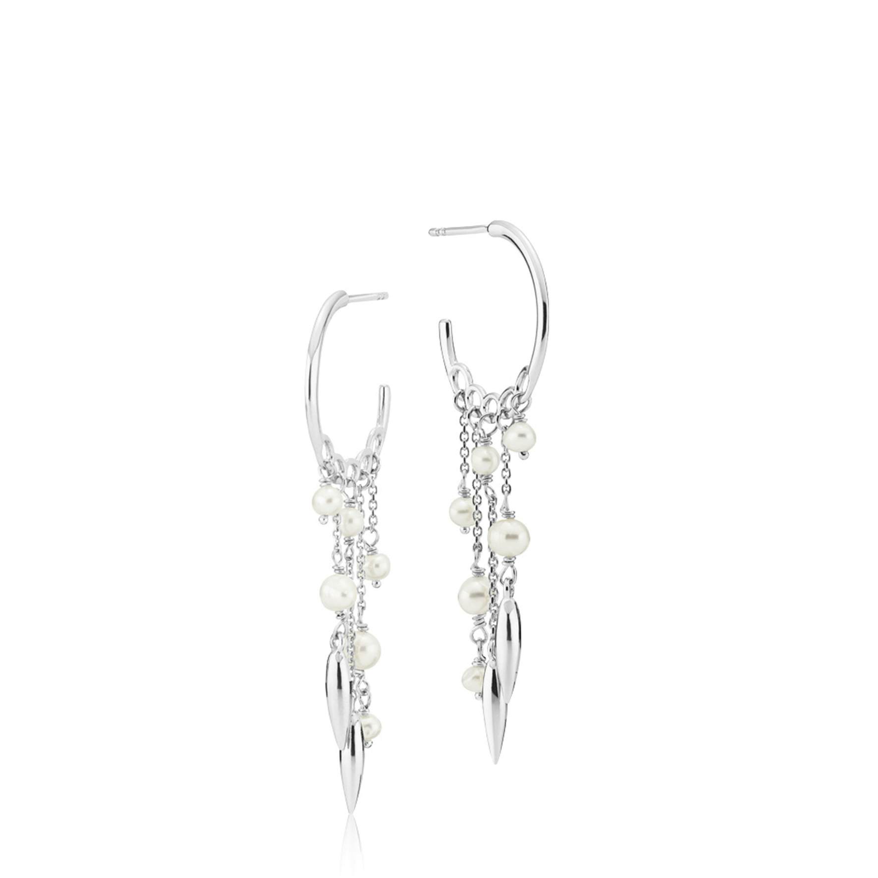 Majesty Earrings With Pearl fra Izabel Camille i Sølv Sterling 925|Freshwater Pearl|Blank