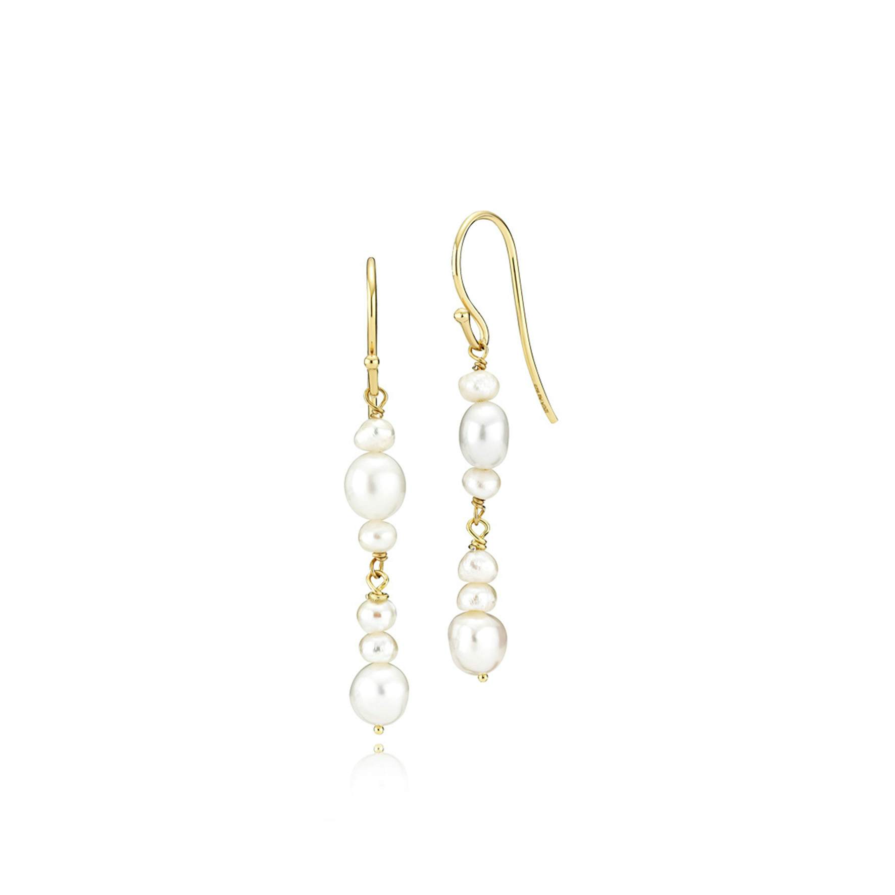 Passion Pearls Long Earrings fra Izabel Camille i Forgylt-Sølv Sterling 925|Freshwater Pearl|Blank