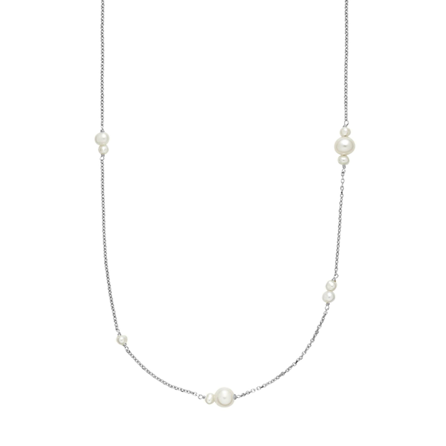 Majesty Necklace With Pearls fra Izabel Camille i Sølv Sterling 925