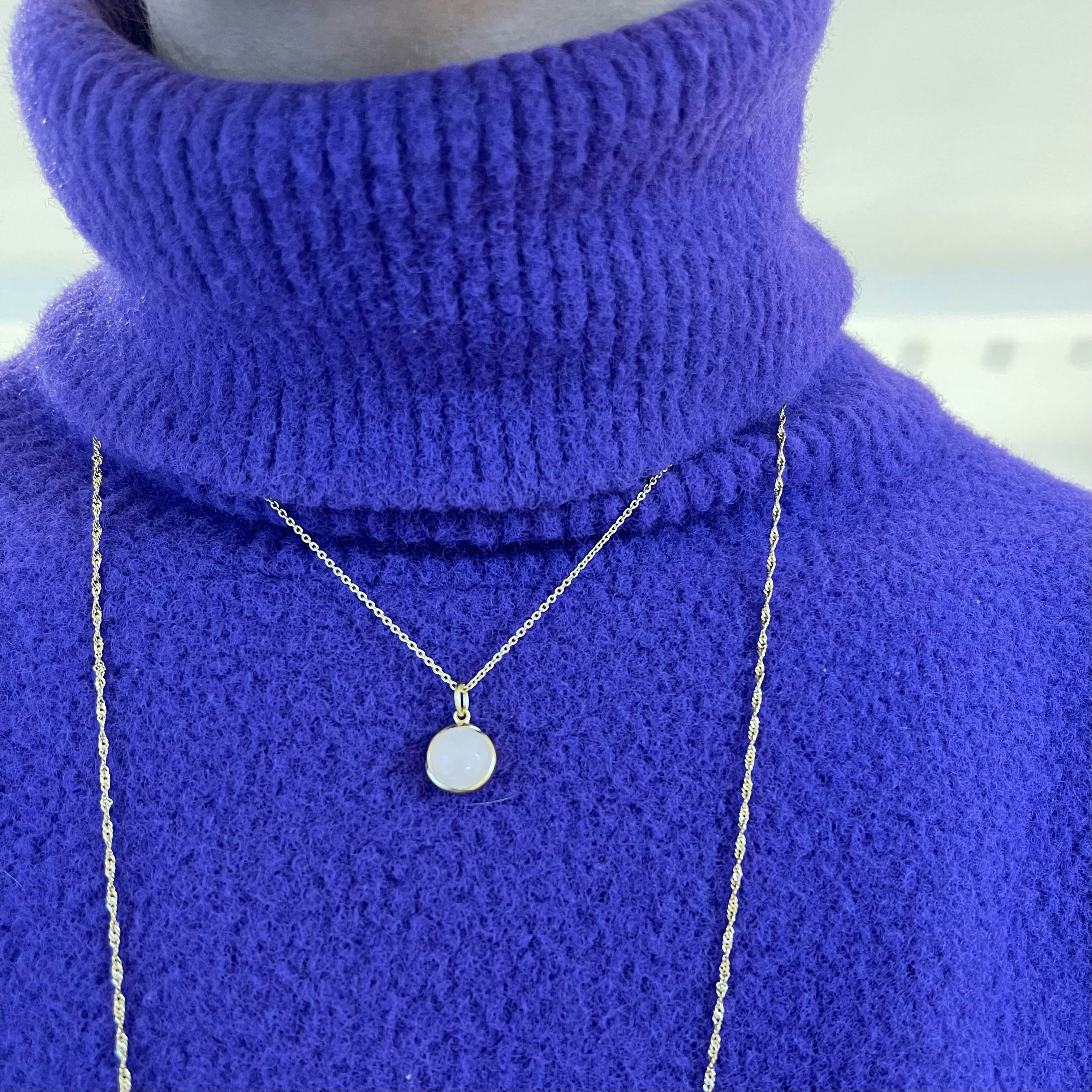 Aura Rose necklace från Pernille Corydon i Förgyllt-Silver Sterling 925| Matt,Blank