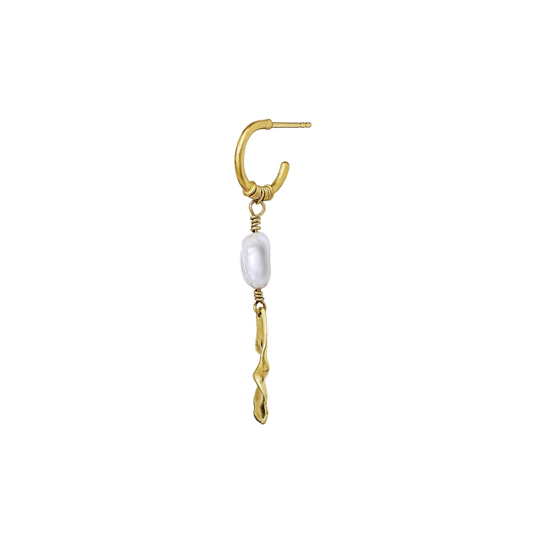 Alfie Earring von Maanesten in Vergoldet-Silber Sterling 925|Freshwater Pearl