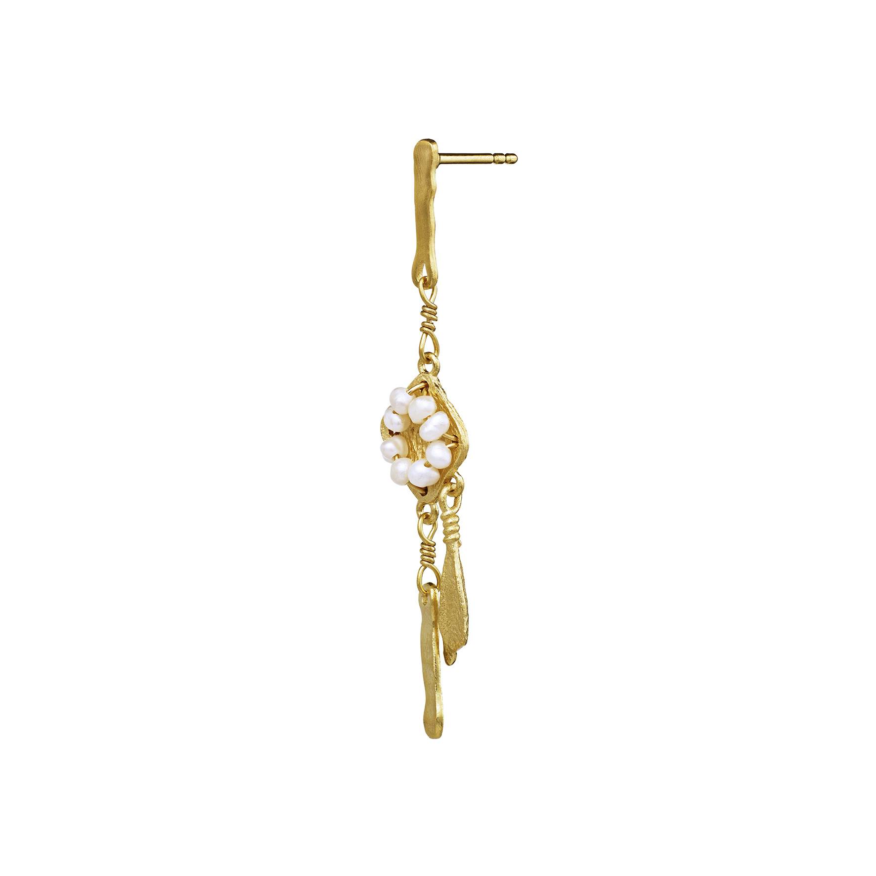 Ansa Earring from Maanesten in Goldplated-Silver Sterling 925|Freshwater Pearl
