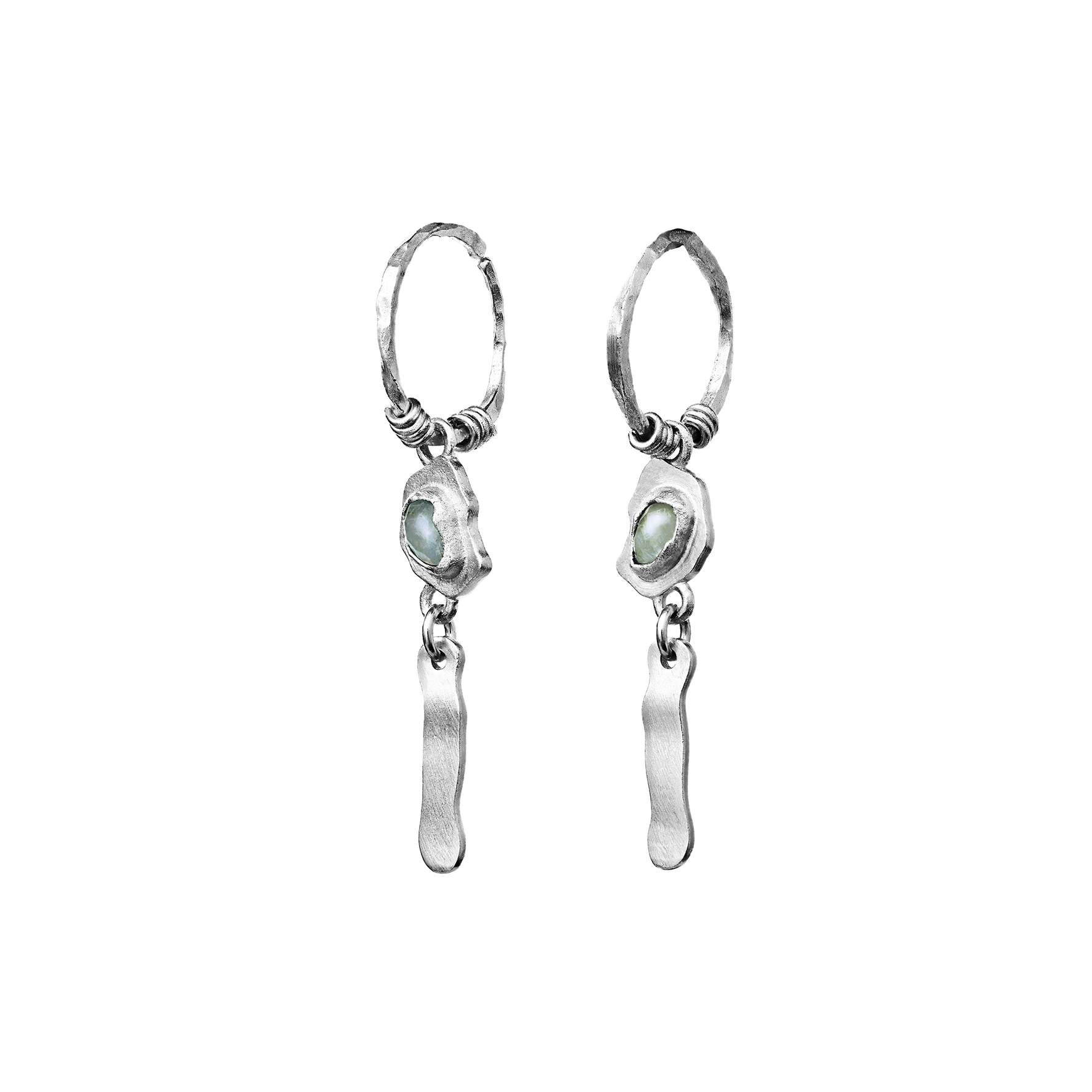 Birna Earrings von Maanesten in Silber Sterling 925|Aquamarine